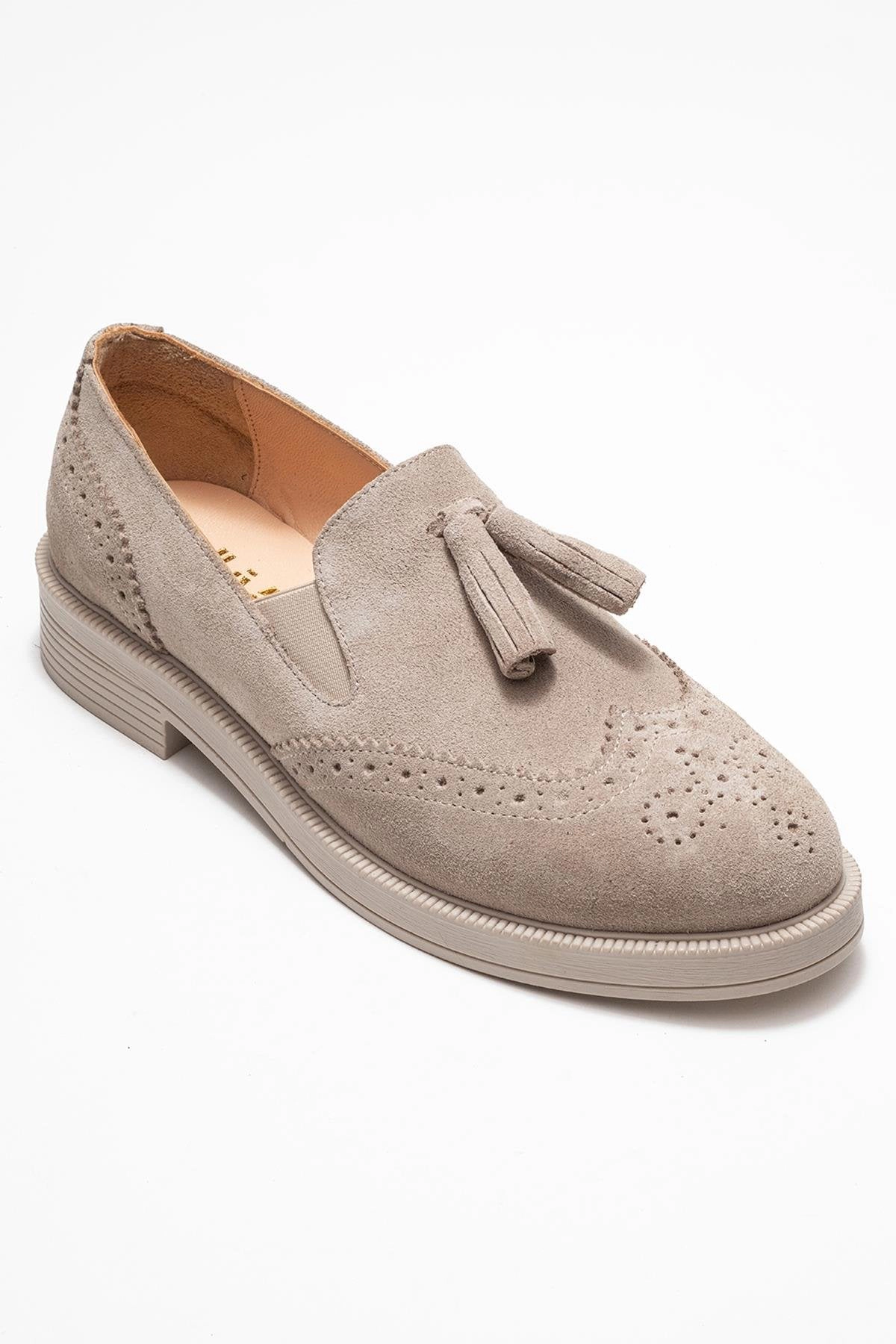Forever & Always Womens Alex Leather Tassel Loafers