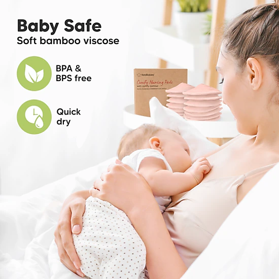 KeaBabies 14-Pack Comfy Nursing Pads, Postpartum Breastfeeding Pads