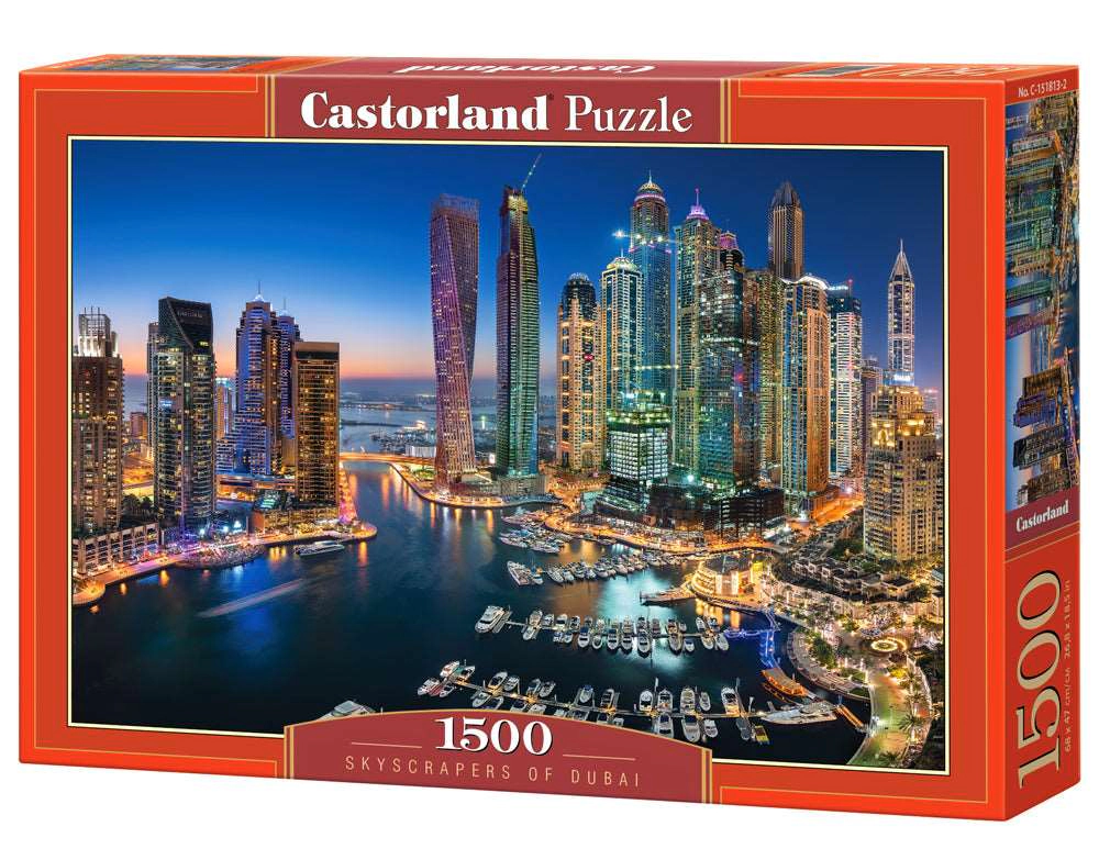 CASTORLAND 1500 Piece Jigsaw Puzzles, Skyscrapers of Dubai, Citi lights, Emirates, C-151813-2