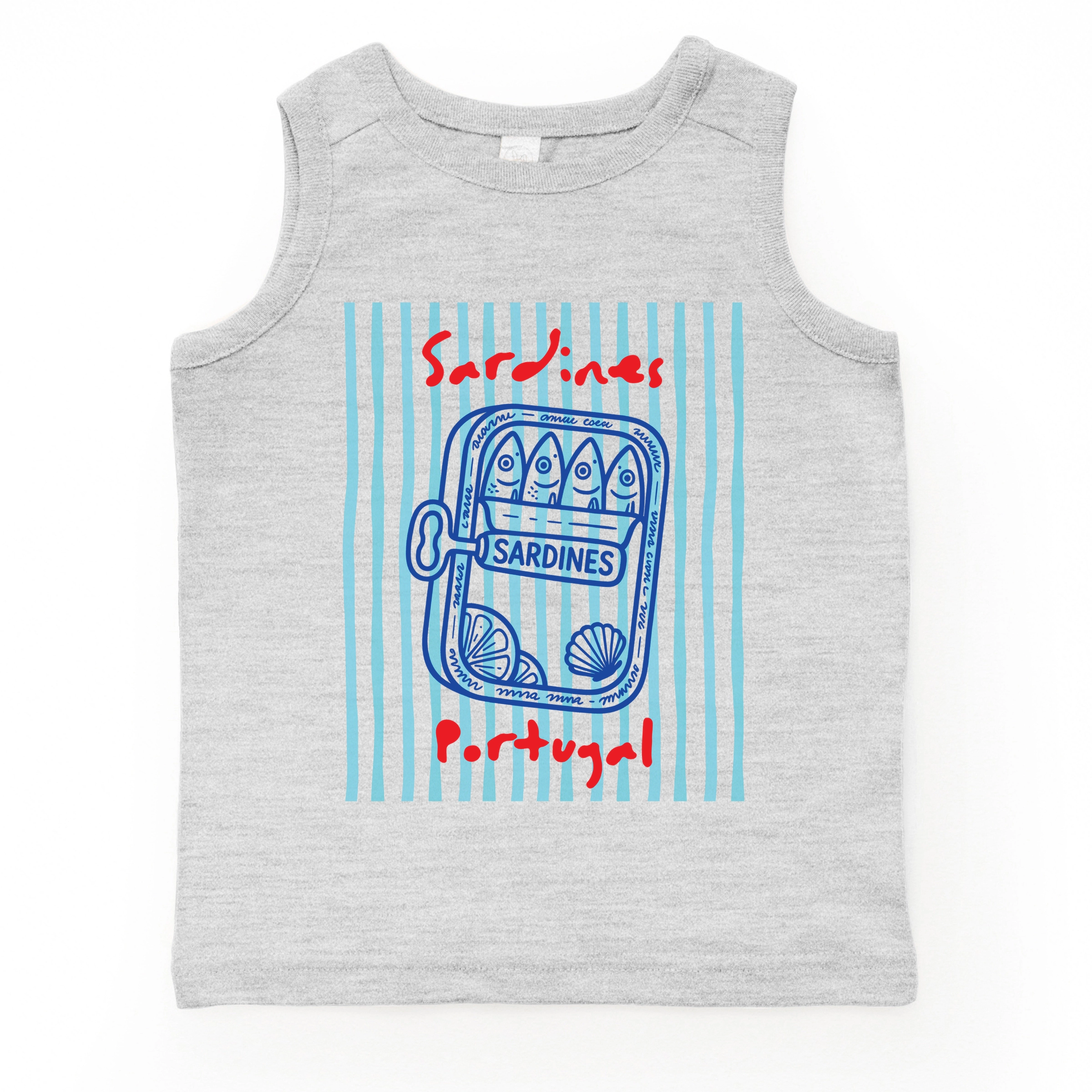 The Juniper Shop - Sardines Portugal Stripes Toddler Graphic Tank
