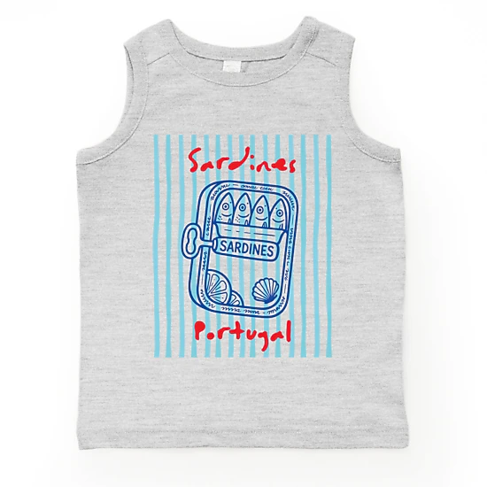 The Juniper Shop - Sardines Portugal Stripes - Toddler Graphic Tank