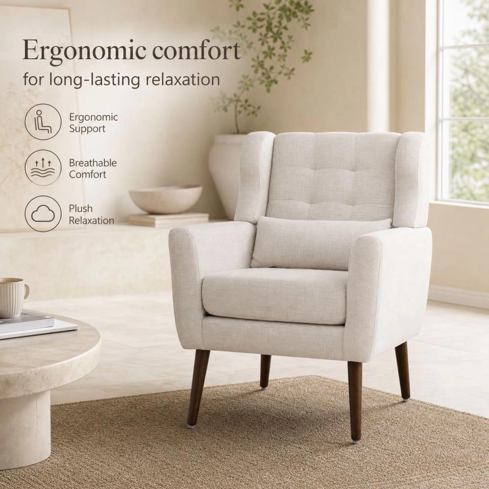 GOODSILO Soft Chenille Accent Chair Versatile Seating