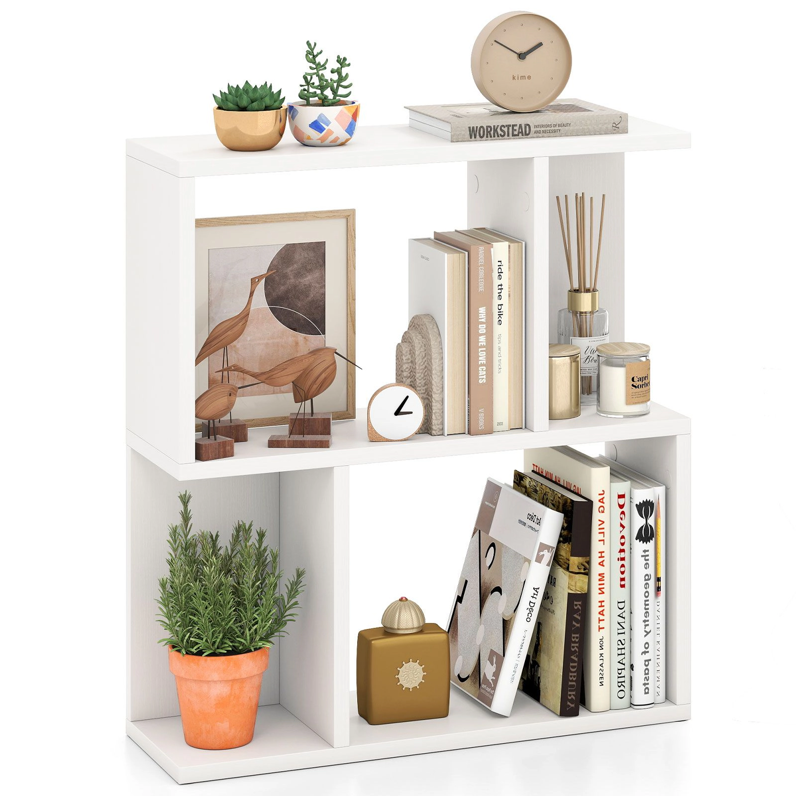 SlickBlue 3 Tier Bookshelf Open Storage Bookcase Freestanding Display Shelf