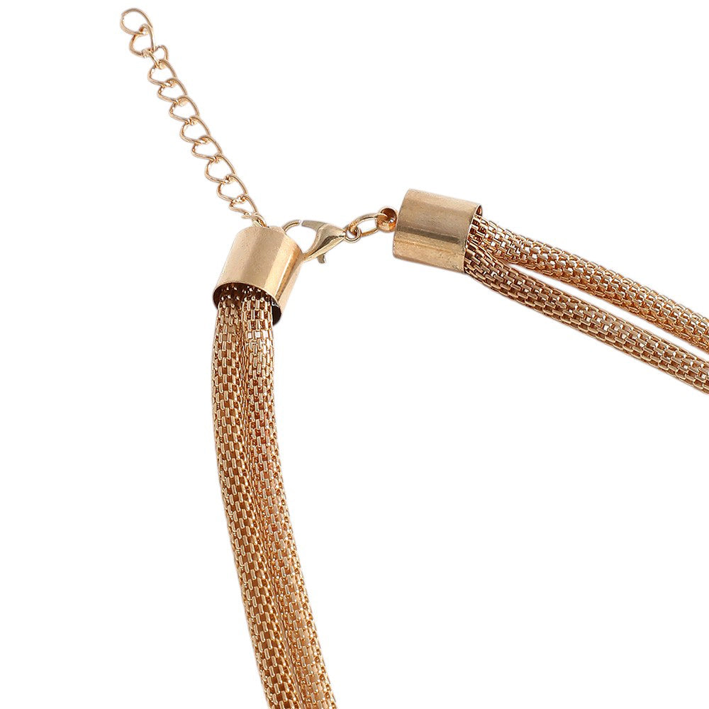 SOHI Women's Gold Plated Pearl Necklace