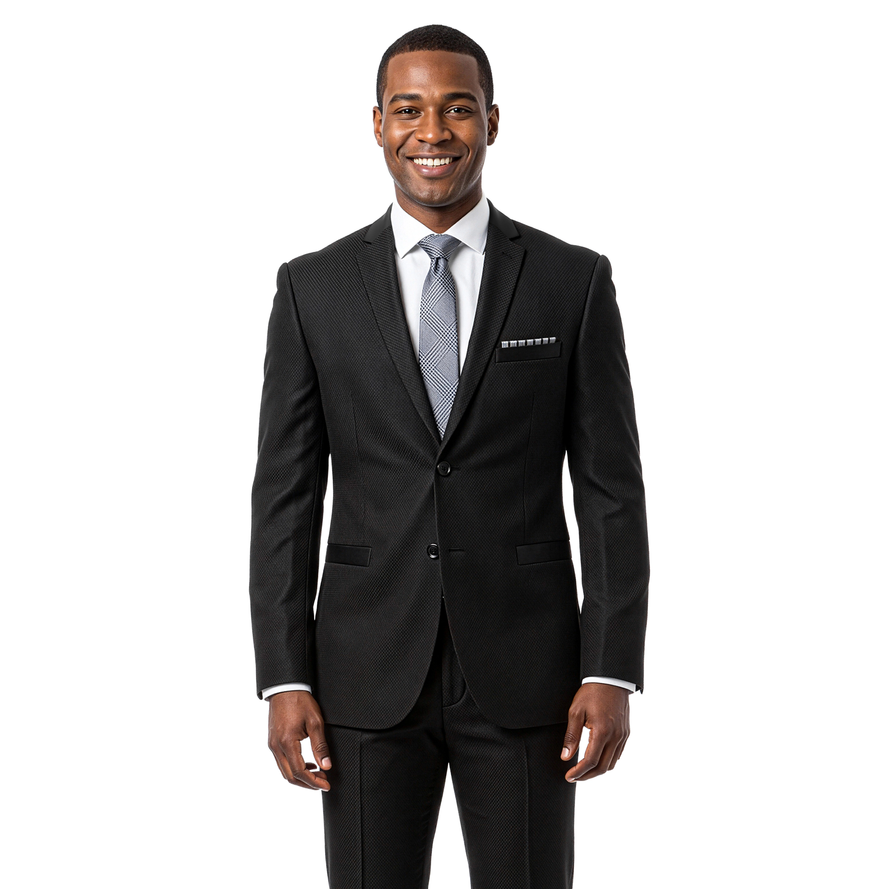 Tazzio Mens Slim Fit 2Pc. Suit Set, Nailhead Pin Dot Fabric