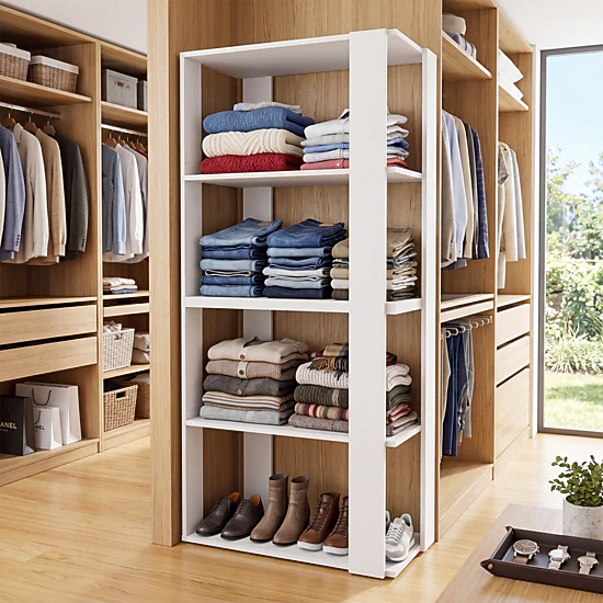 SlickBlue Unisex 3 Tier Stackable Shoe Rack with Storage Shelf