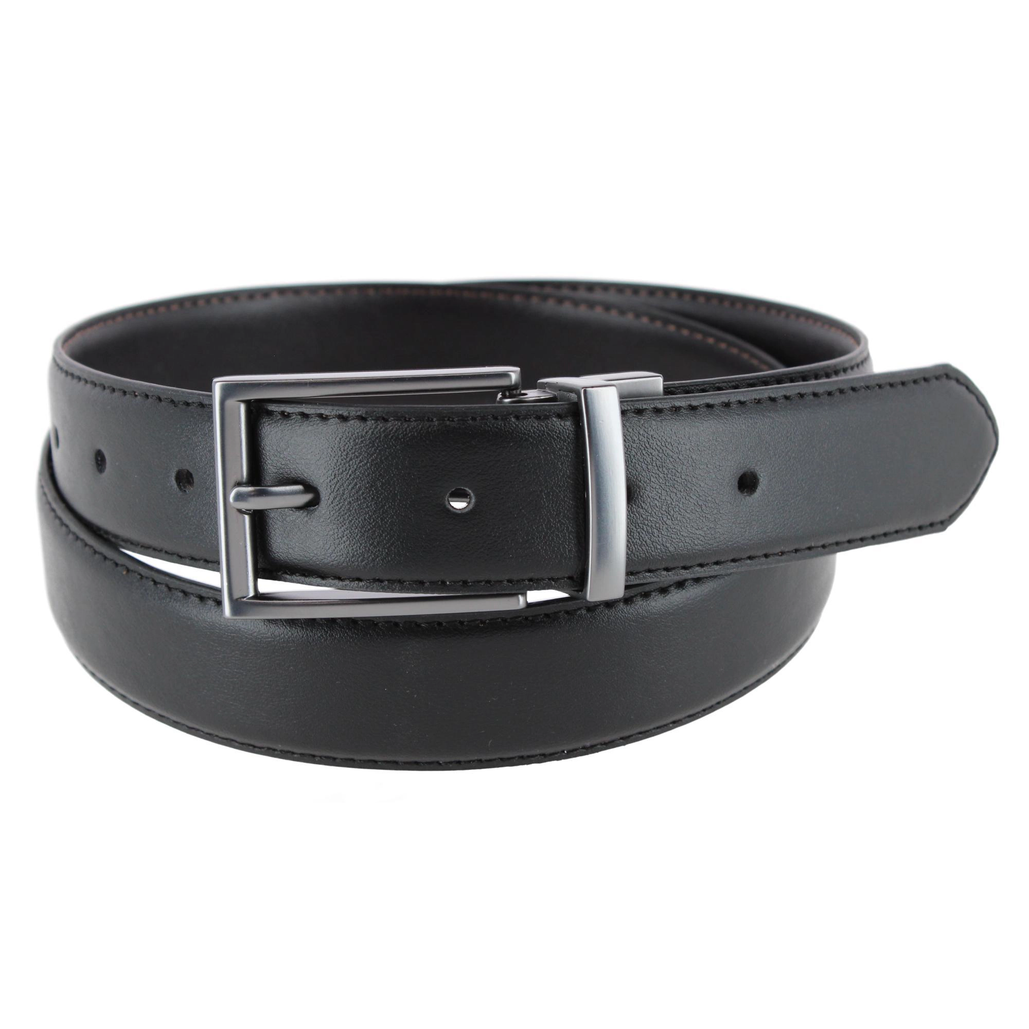 Steve Madden Men's 32mm Smooth Reversible Dress Belt