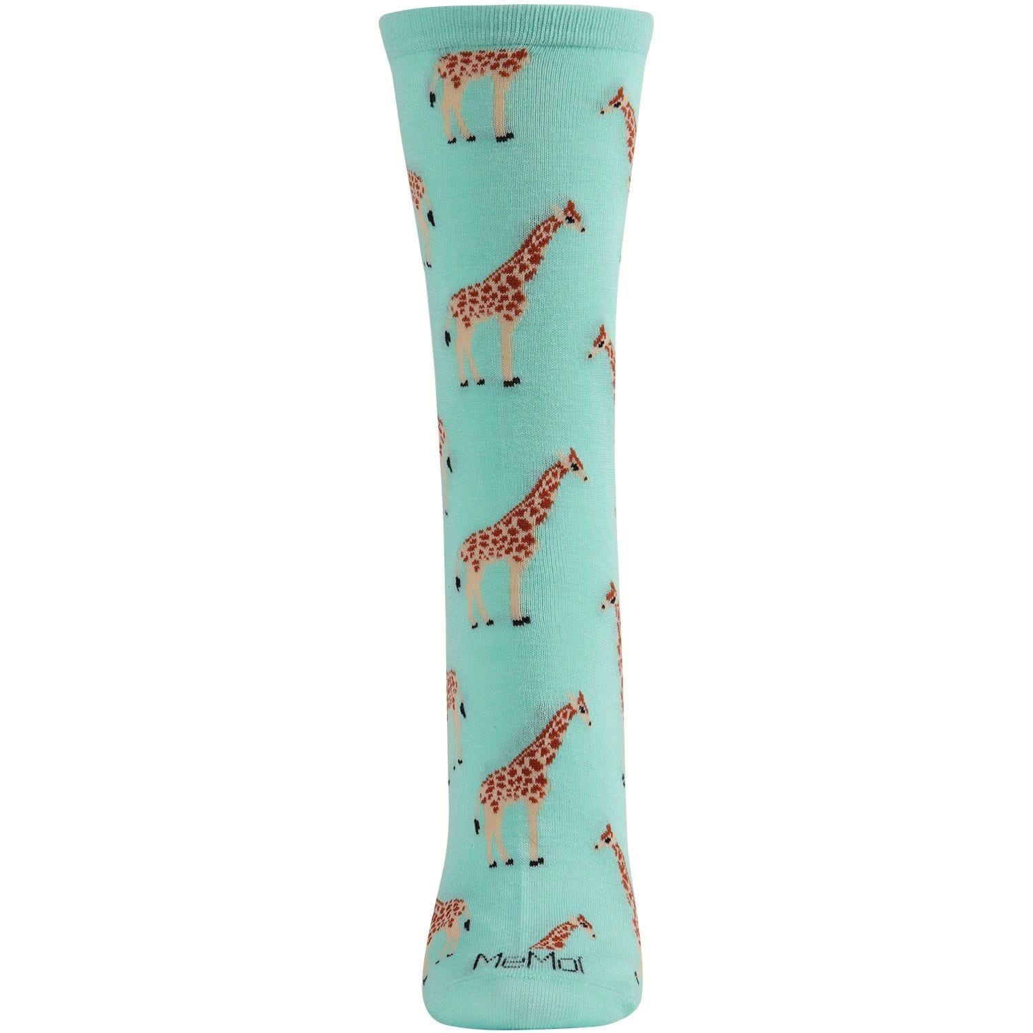 MeMoi Giraffes Bamboo Blend Crew Socks