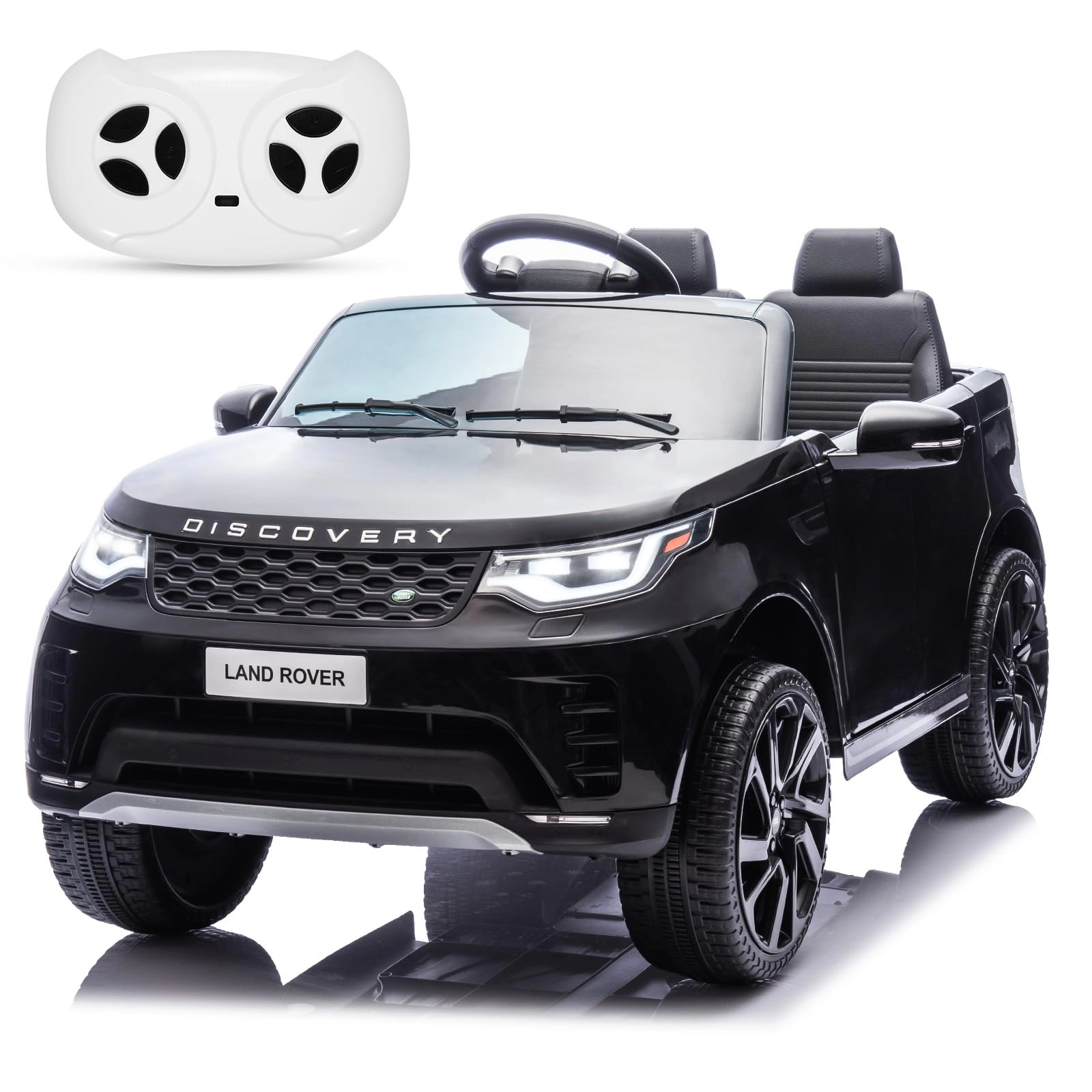 Enjyam 12V Licensed Land Rover 2-Seater Ride On Car for Kids, Battery Powered Electric Vehicle with Remote, LED Lights