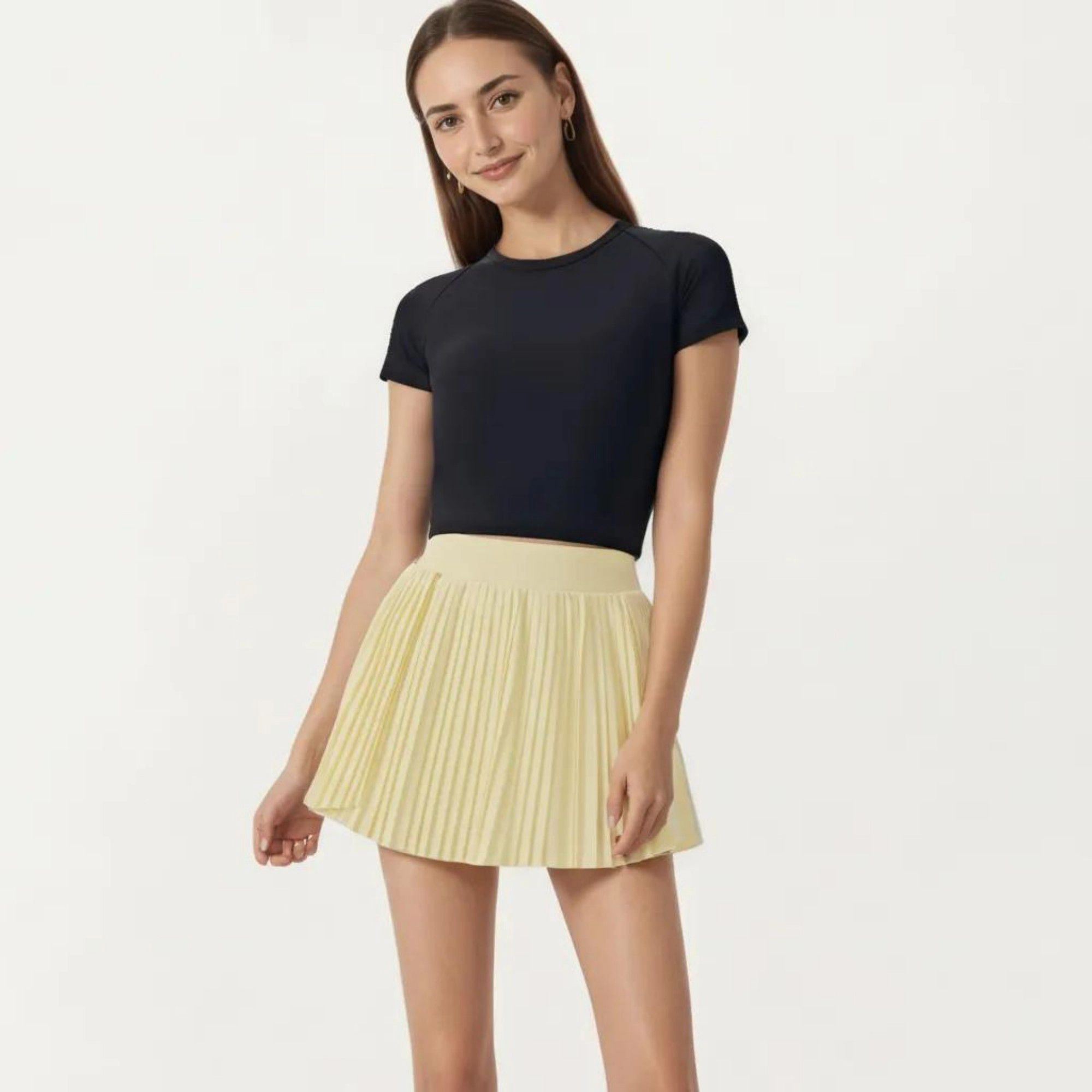 Anna-Kaci Women's Short Sleeve Cropped Active Top with Open Back Tie Detail and Stretch Fit