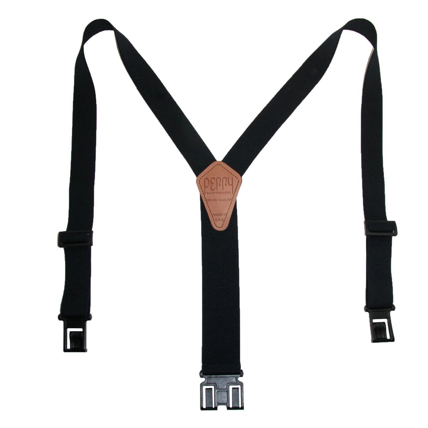 Perry Suspenders Men's Tall Elastic 1.5 Inch Wide Hook End