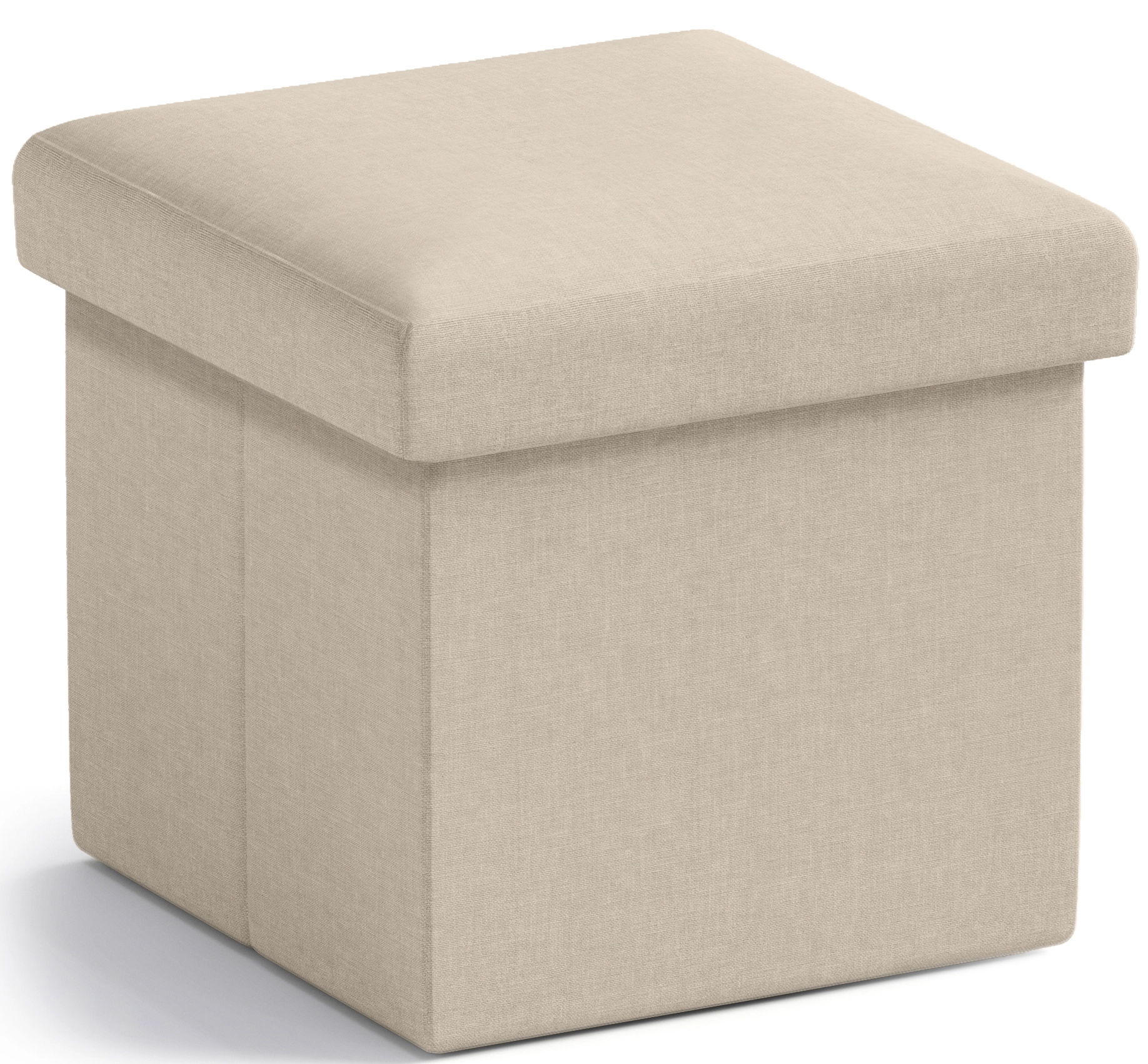 Ornavo Home Collapsible Small 12" Inch Square Storage Ottoman