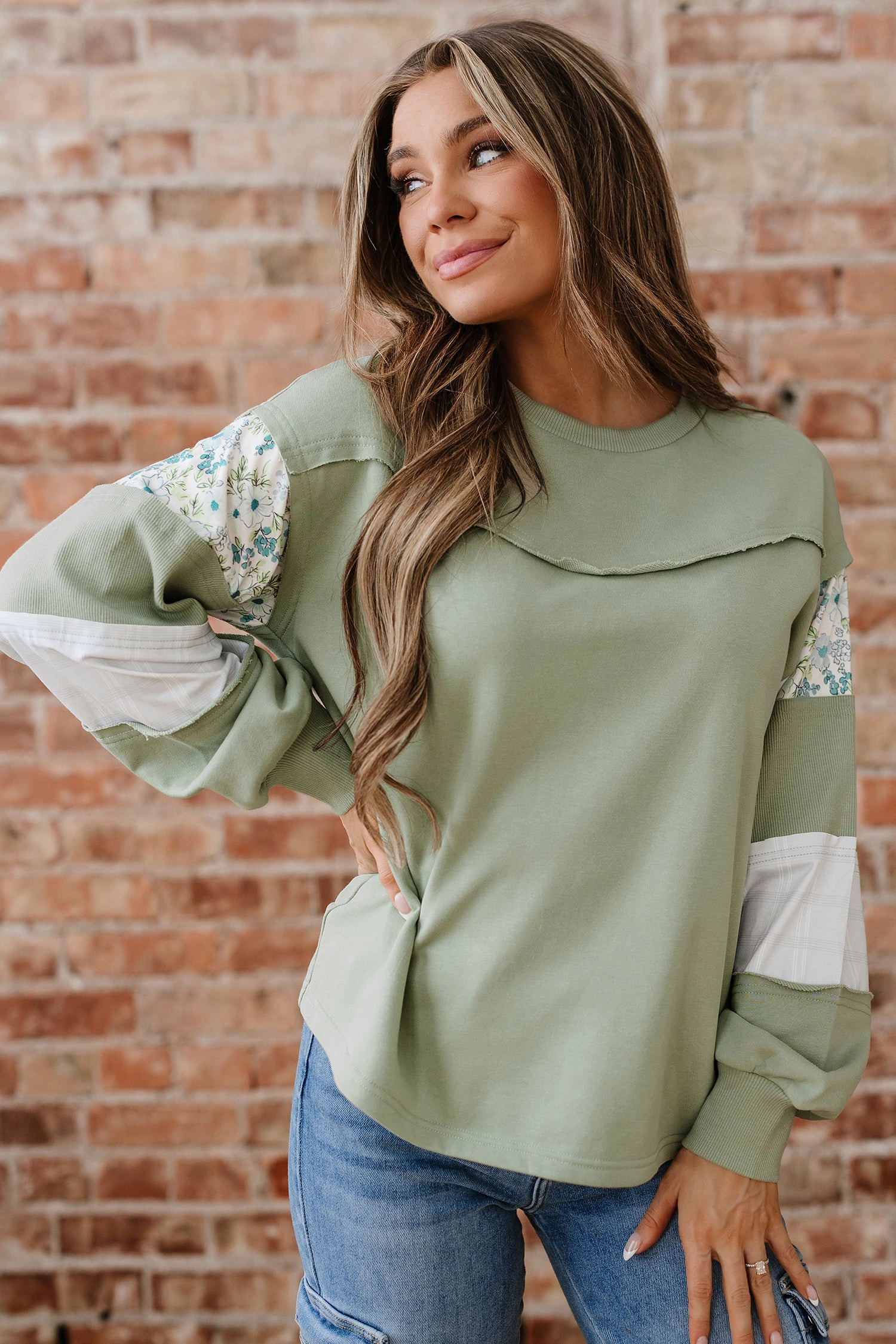 Threaded Pear Women's Oaklee Relaxed French Terry Top