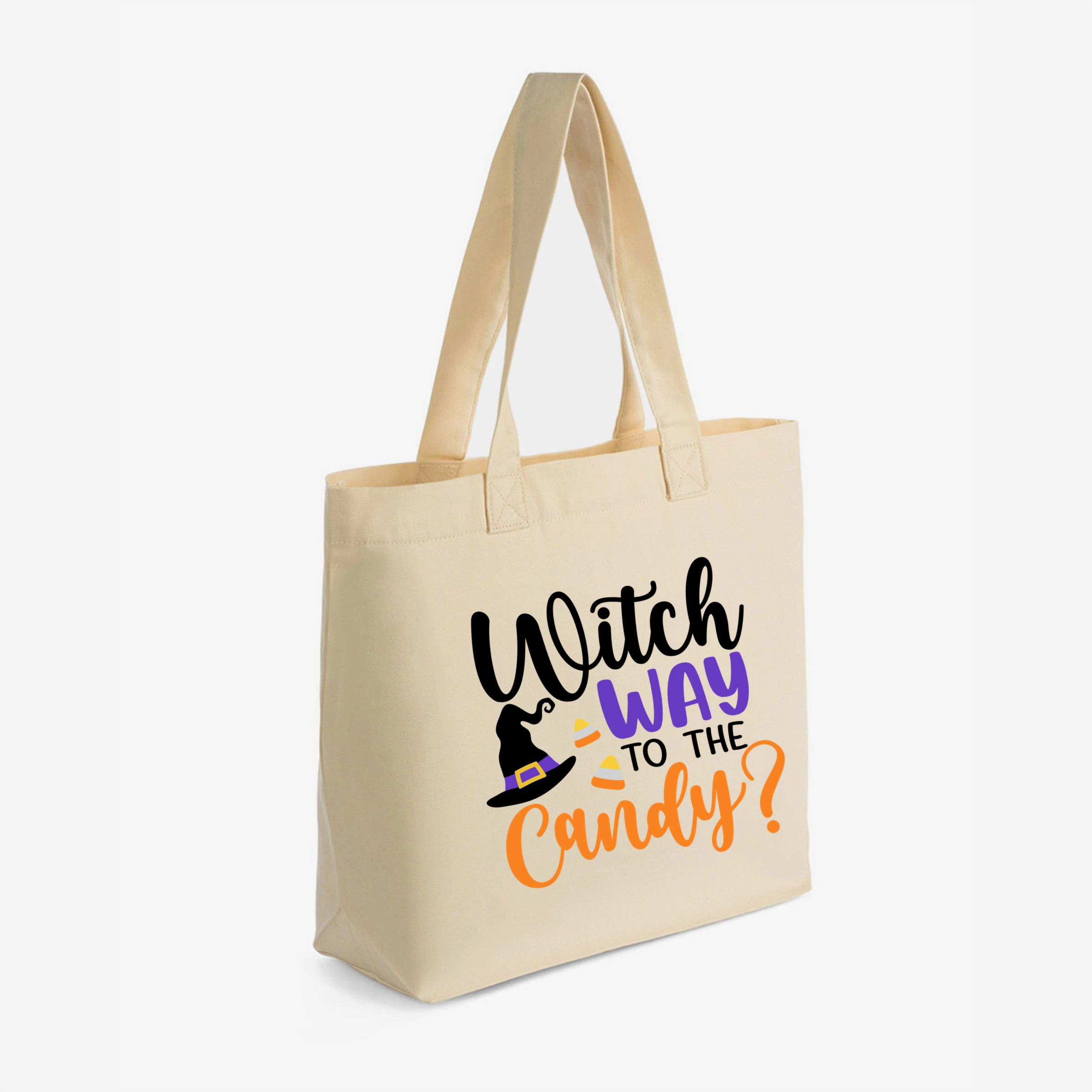 Simply Sage Market - Zippered Canvas Tote - Witch Way To The Candy
