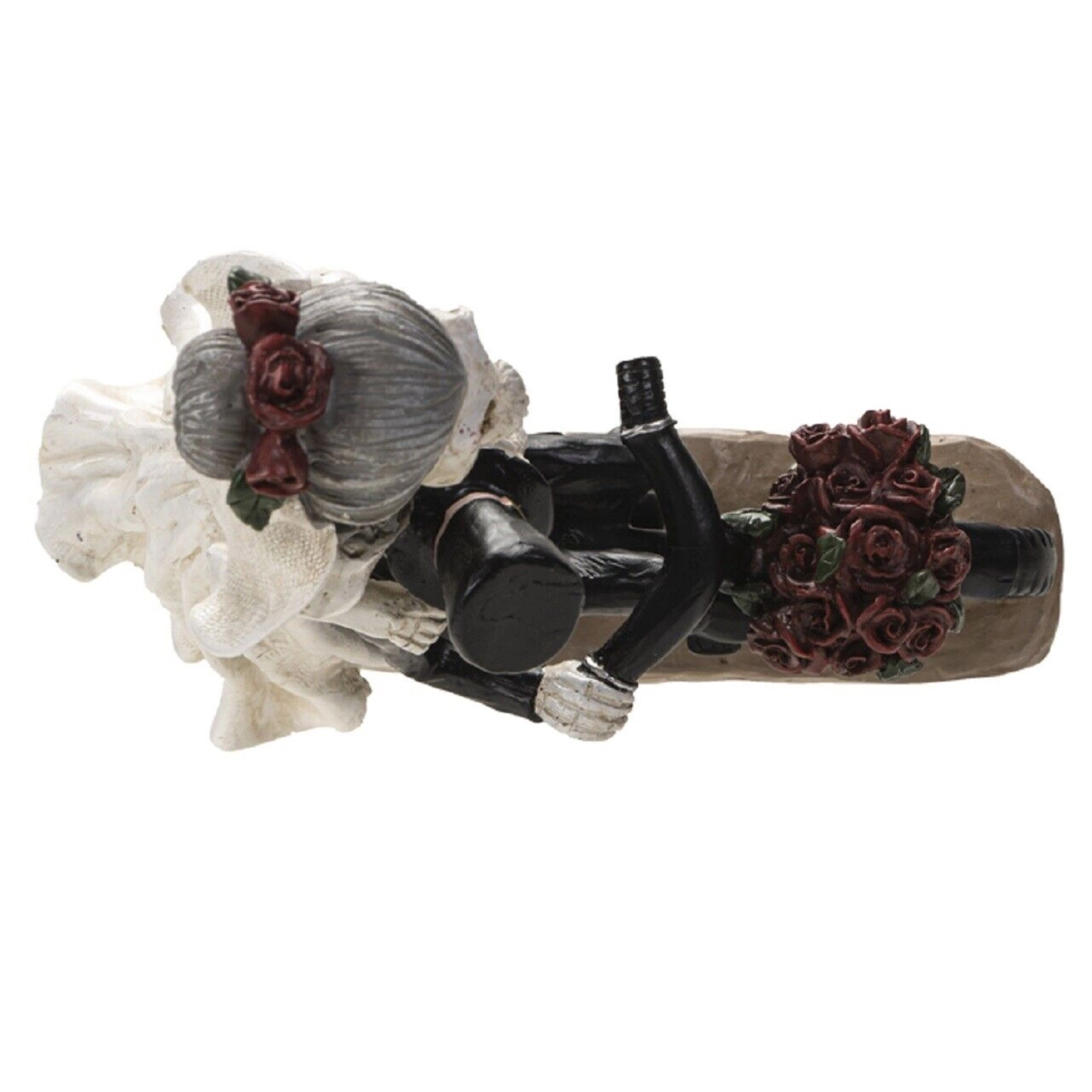 Pacific Giftware Love Never Dies Skeleton Wedding Couple on Bicycle Figurine 11 Inch