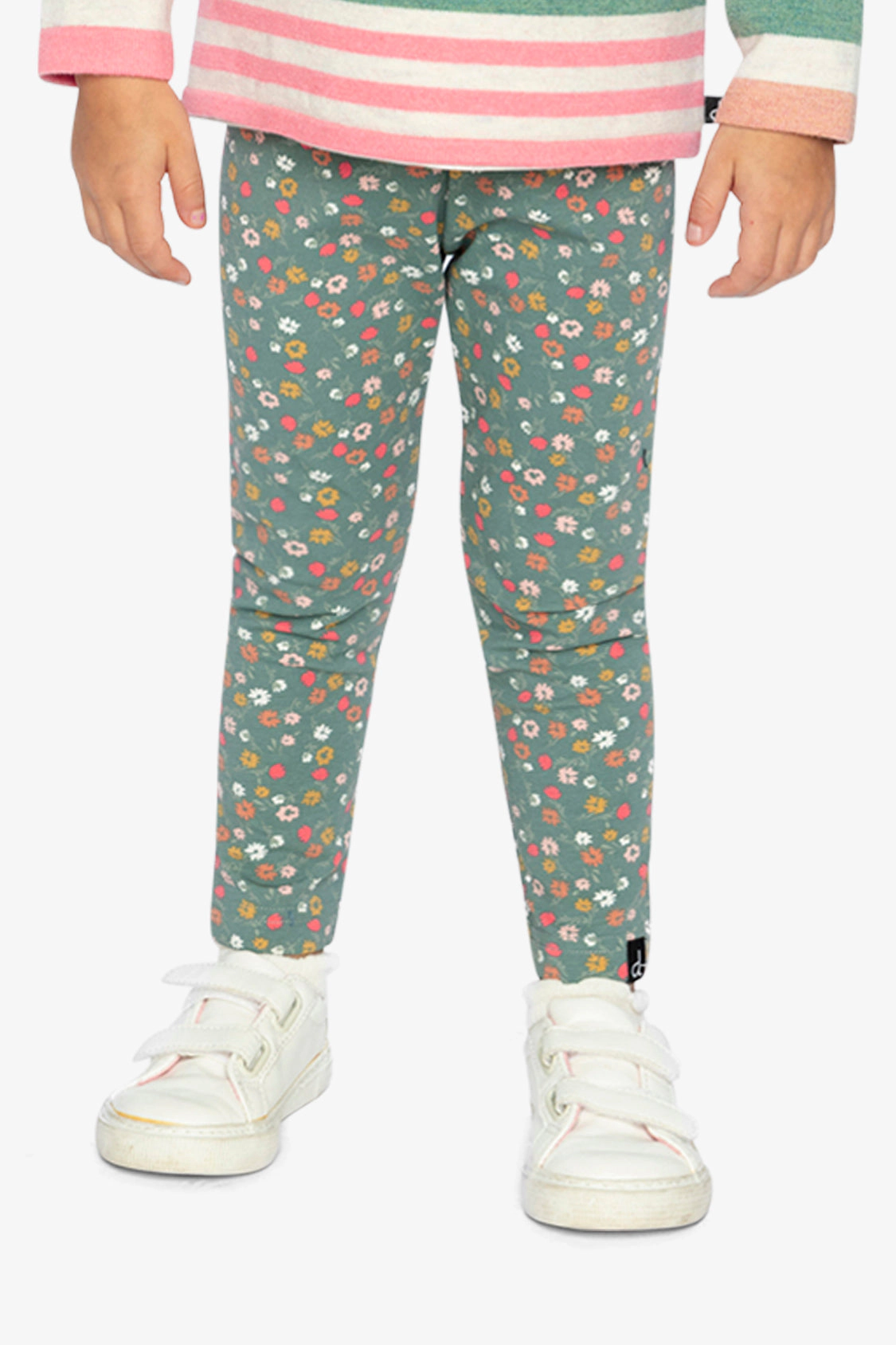 Deux par Girls Floral Print Organic Cotton Leggings