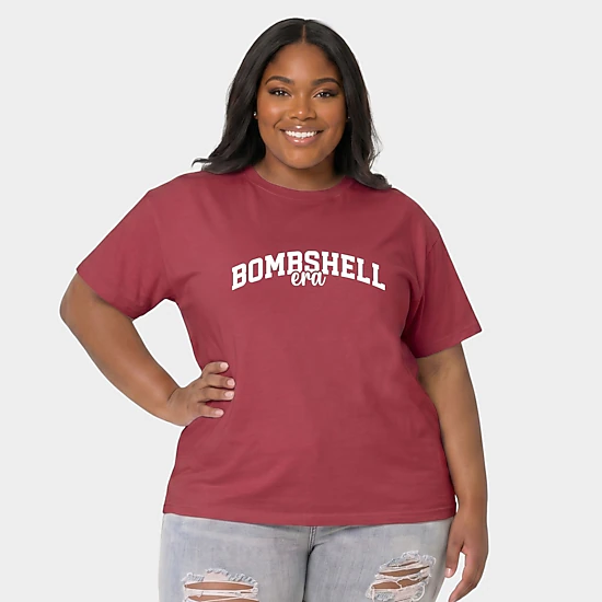 Simply Sage Market - Women's Plus Garment Dyed Tee - Bombshell Era Arched