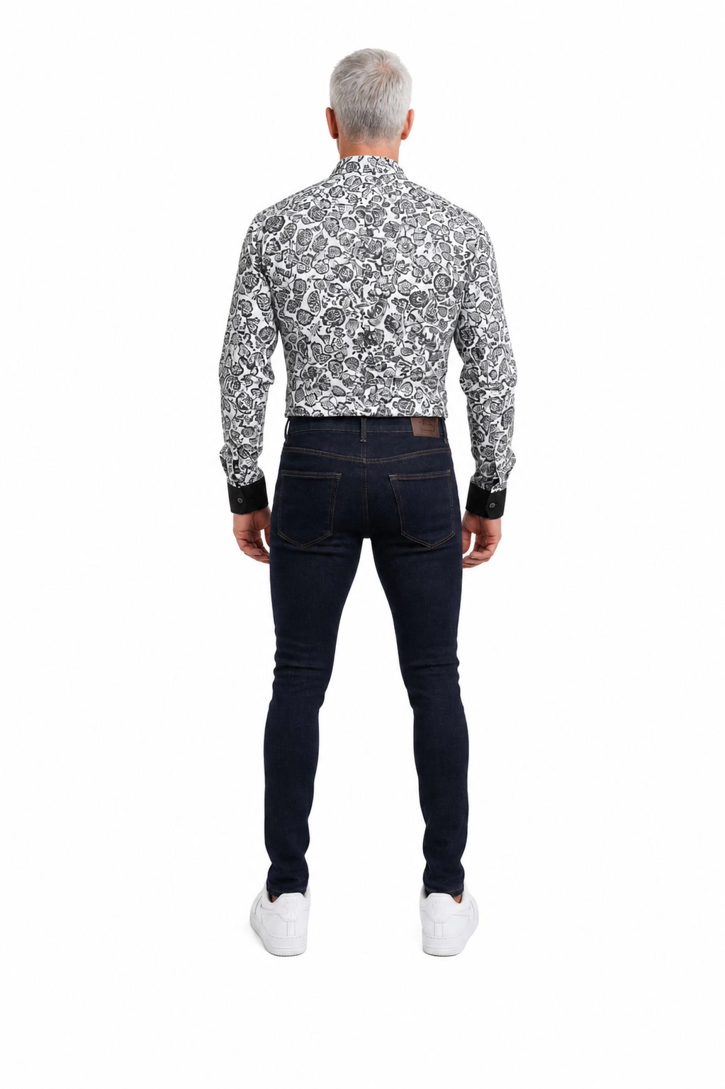 Elie Balleh Men's slim fit skinny wash jeans
