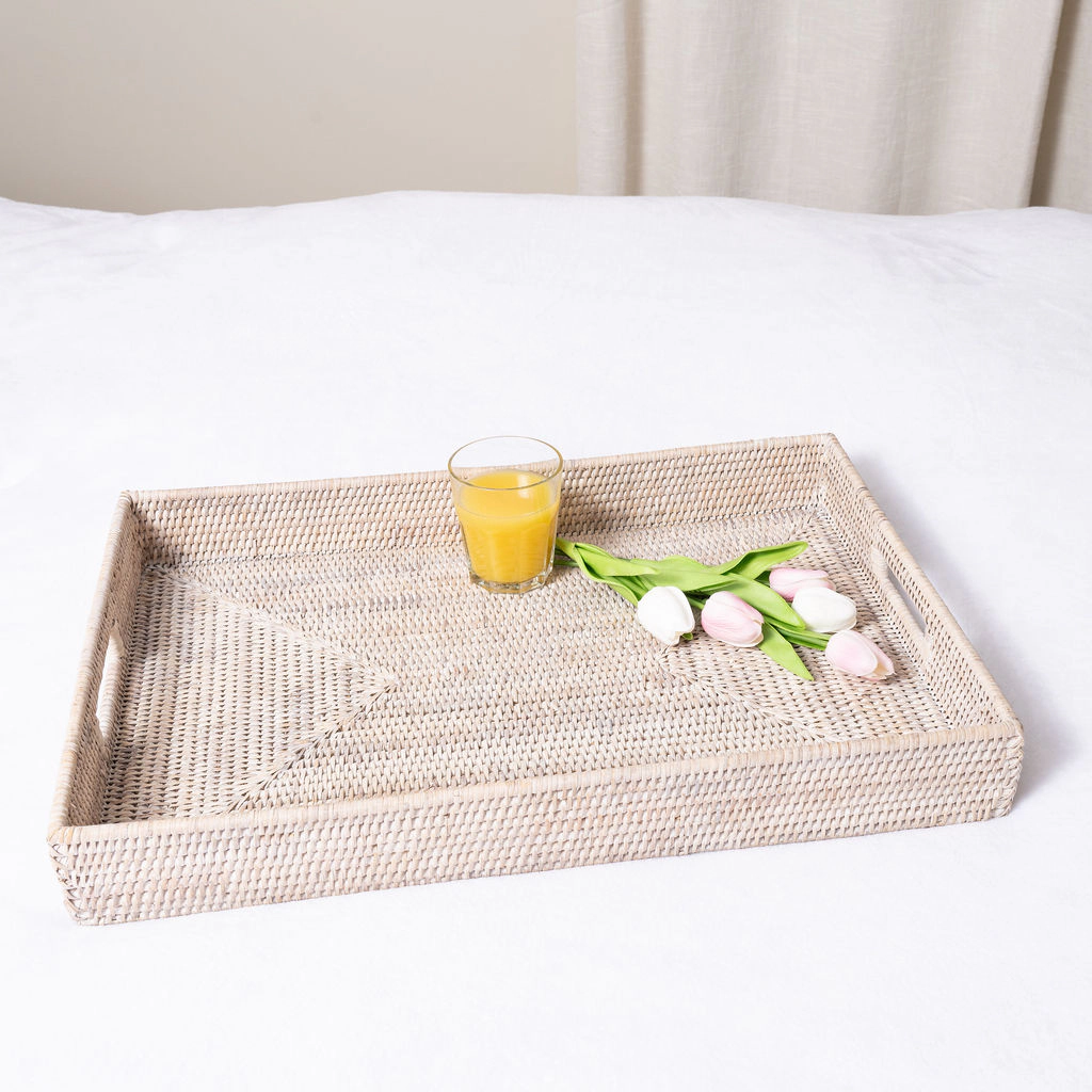 Saboga Home™ Rectangular Tray With Cutout Handles