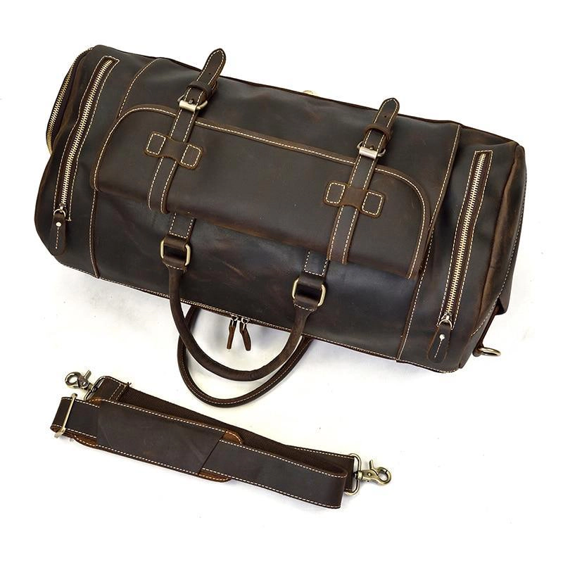 Steel Horse Leather Unisex The Bard Weekender | Handmade Duffle Bag