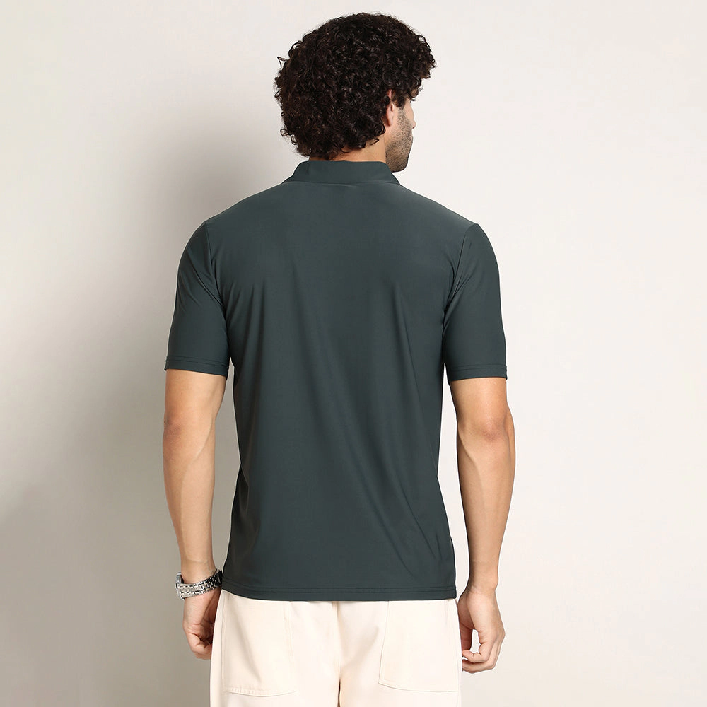 Seamless Solid Polo T-Shirt