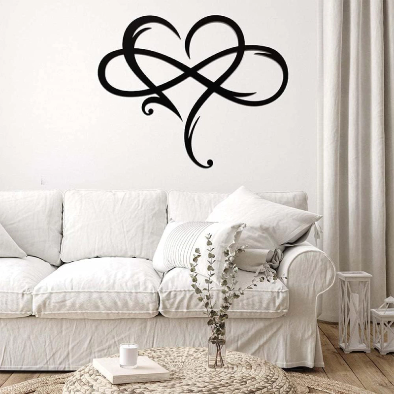 Living Hubss Unique Infinity Heart Metal Wall Art