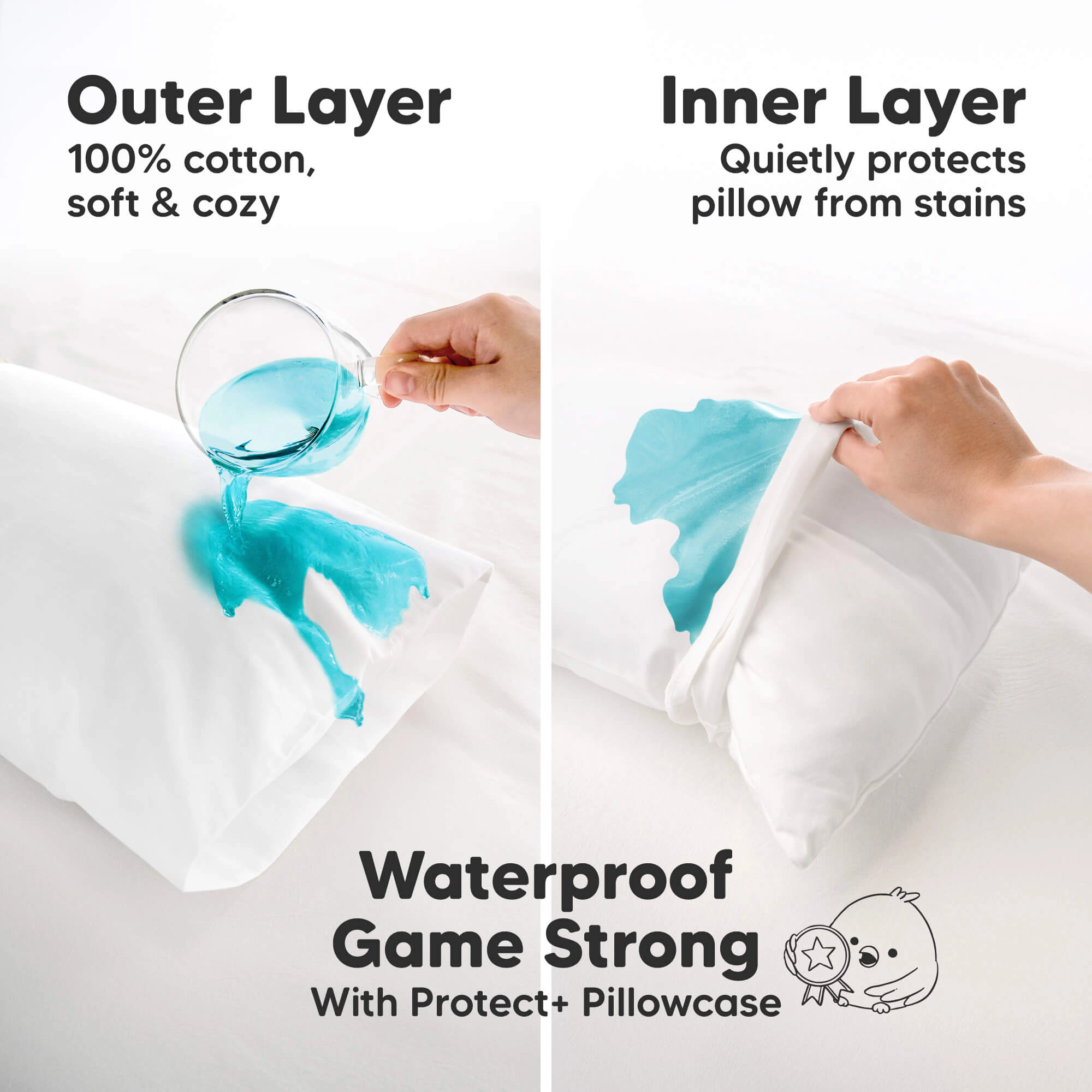 KeaBabies My Little Dreamy [Protect+] Waterproof Jumbo Pillowcase