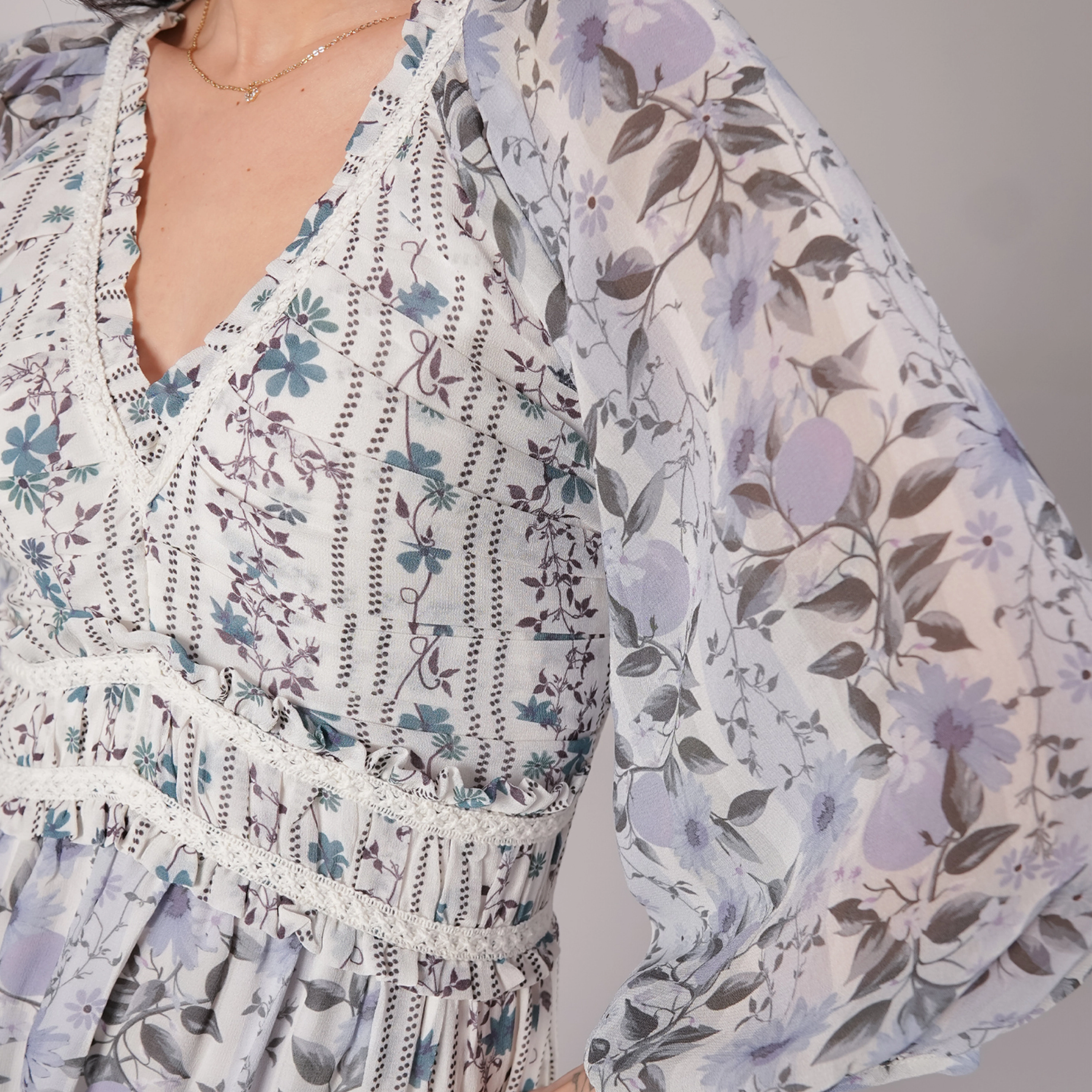 Rose & Nancy Women's Farrah Mix Print Maxi Dress