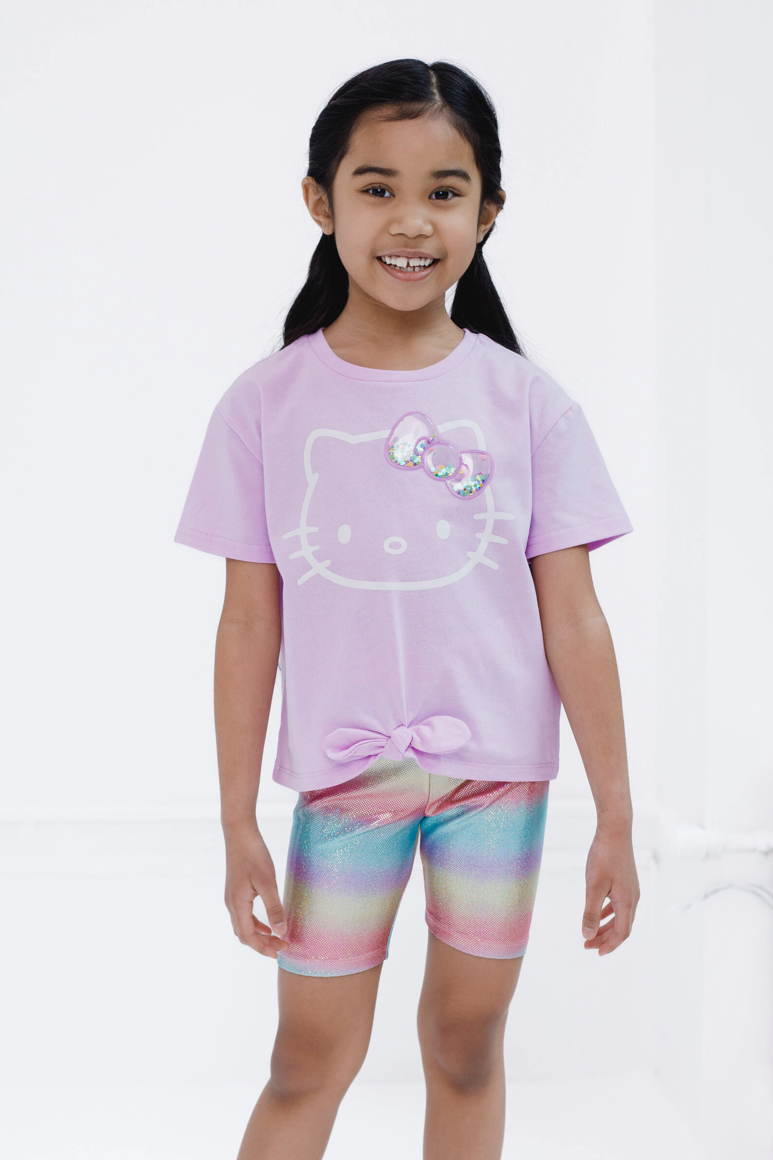 Hello Kitty Girls' 2-Piece T-Shirt and Bike Shorts Set