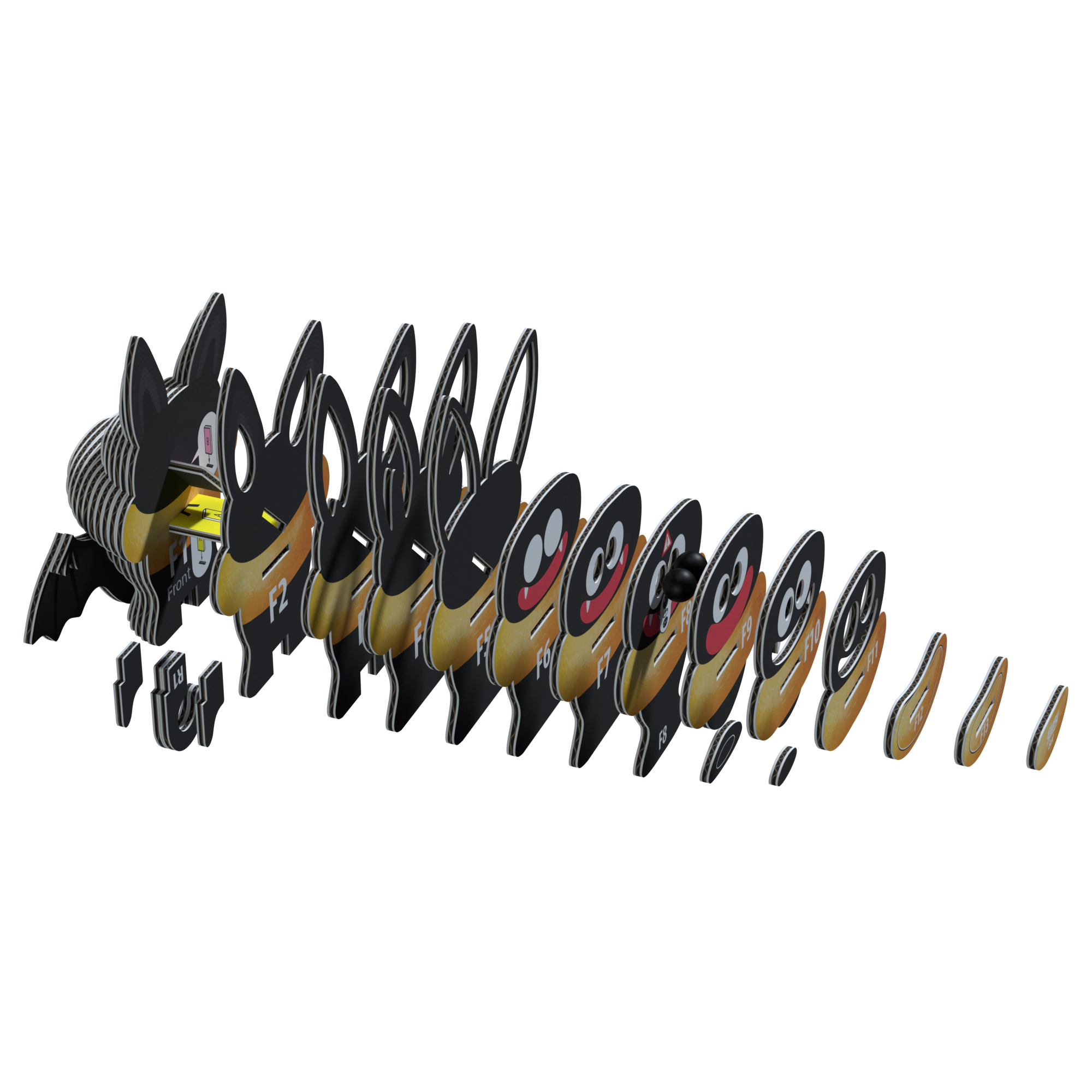 EUGY Bat 3D Puzzle - contains 31 puzzle pieces