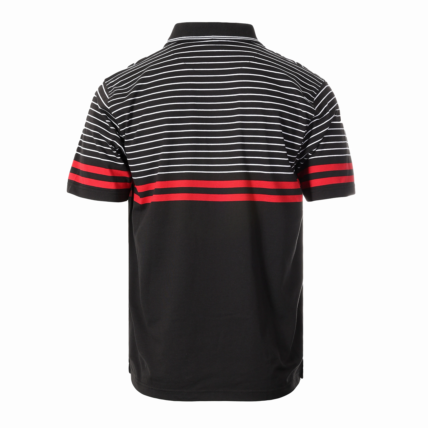 Gioberti Men's Double Striped Contrast Polo Shirt with Pocket