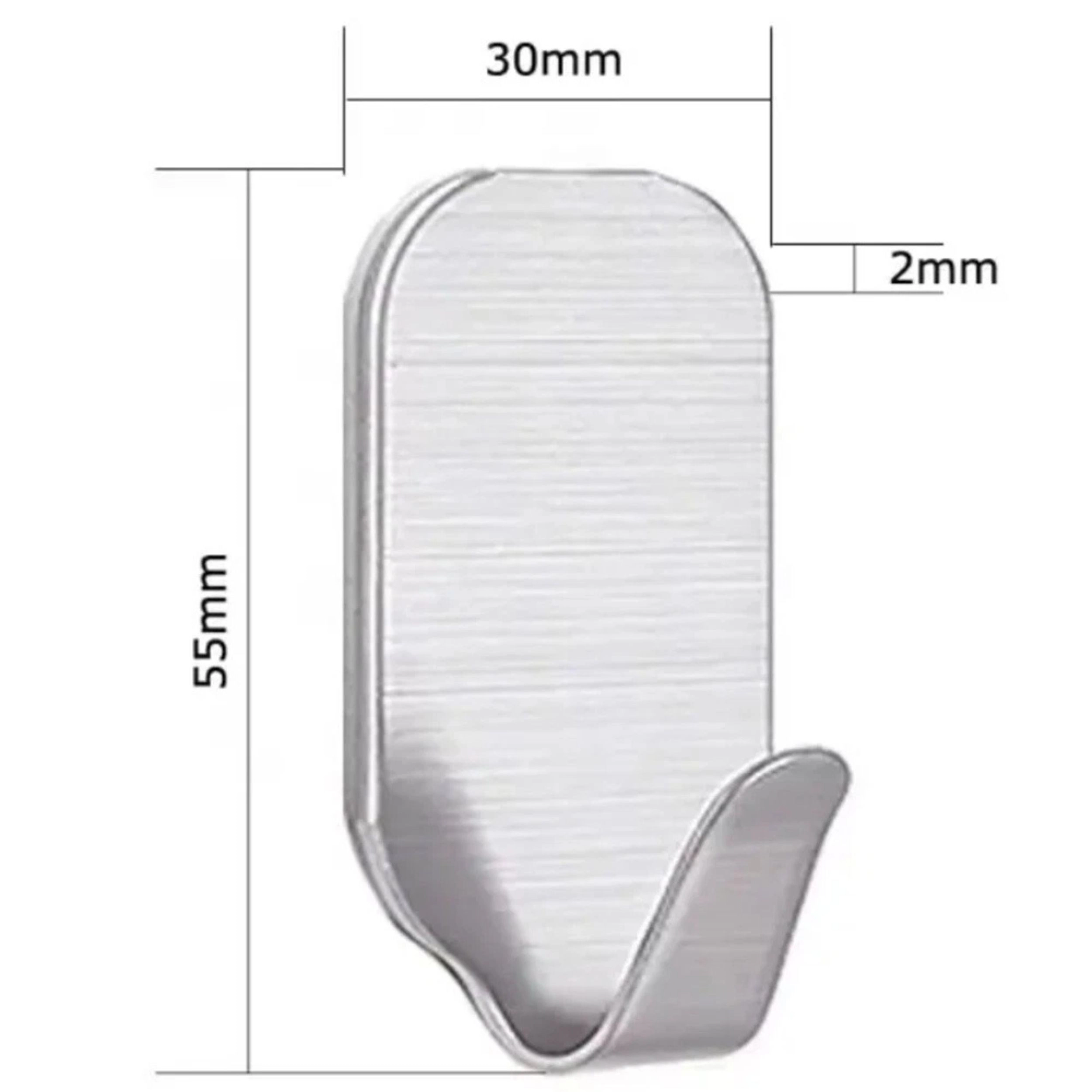 Home Collection Pack of 12 Self Adhesive Stainless Steel Wall Hooks Heavy Duty