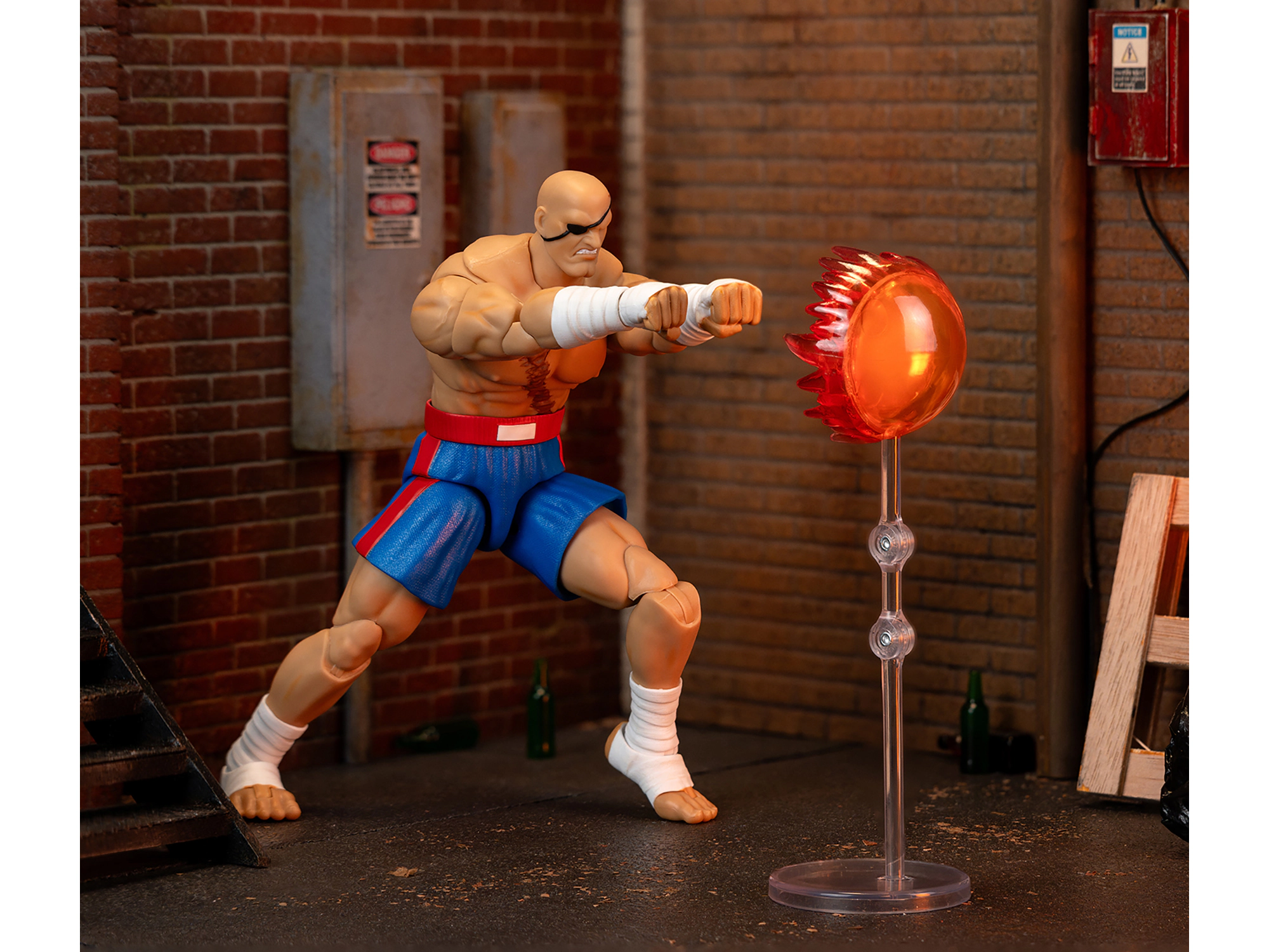 Jada Sagat 7.5" Moveable Figure with Accessories and Alternate Head and Hands "Ultra Street Fighter II: The