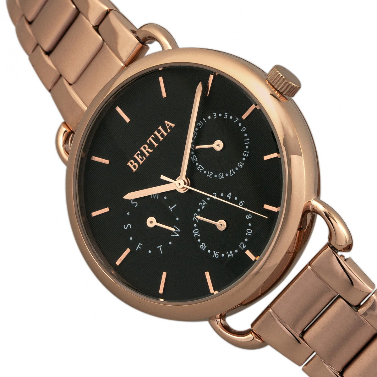 Bertha Gwen Bracelet Watch w/Day/Date