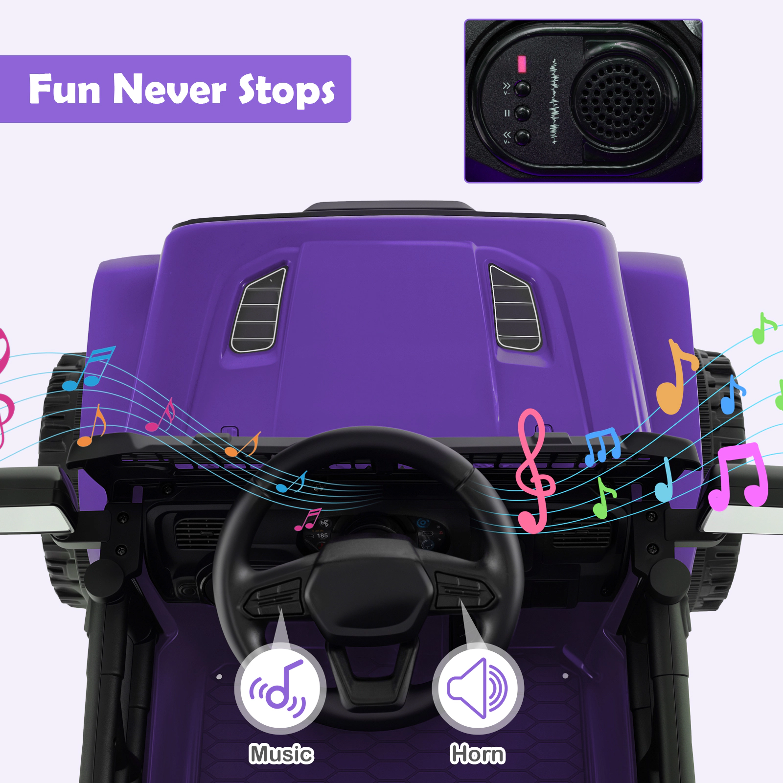 SUGIFT Spring Suspension 12V Kids Ride On Truck Battery Powered Electric Vehicle