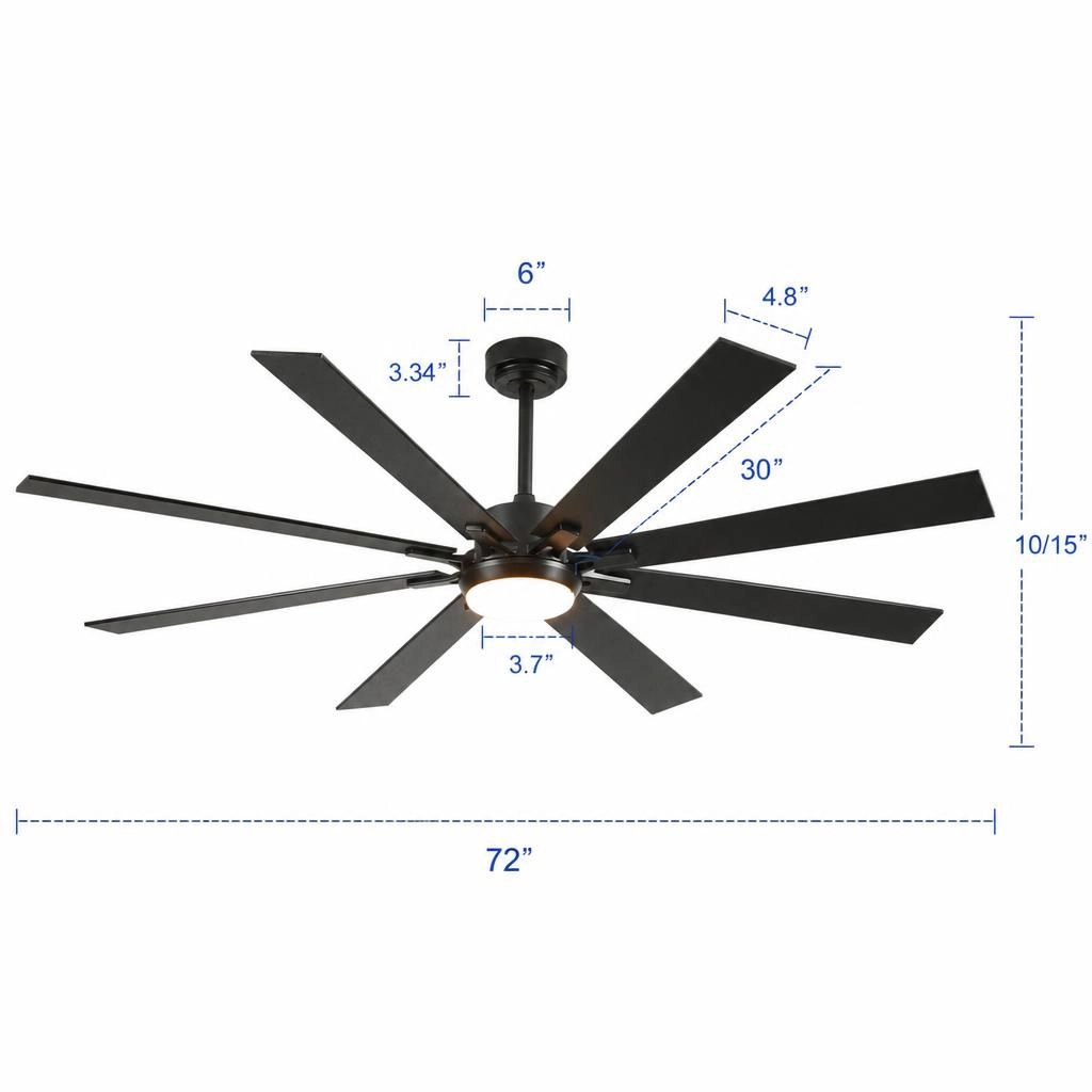 ELEMENT ACE 72 Inch Modern Quiet Ceiling Fan