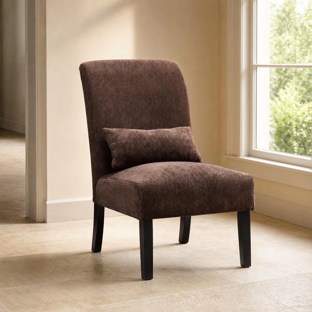 GOODSILO Modern Upholstered Armless Accent Chair for Indoor Seating