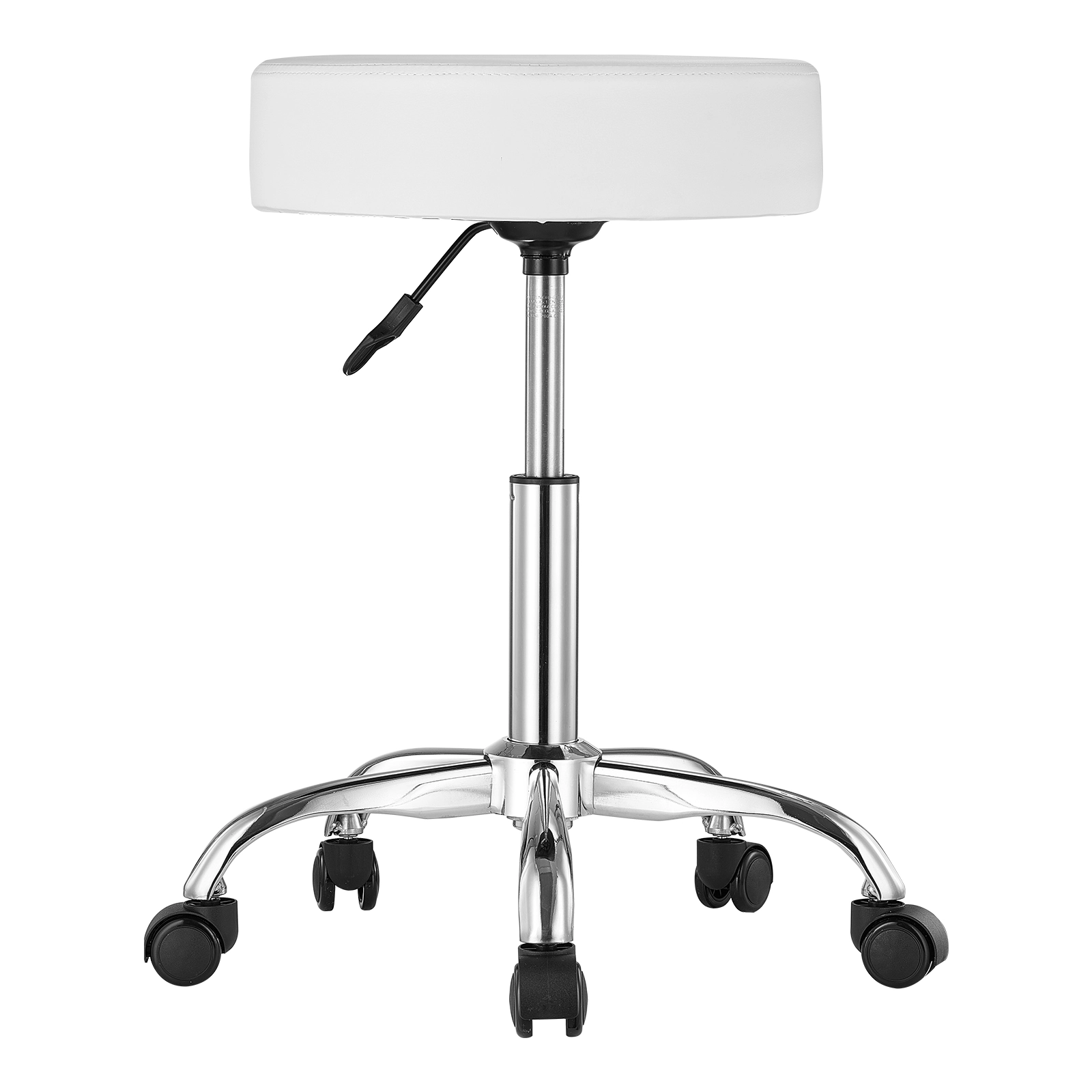 HONGGE Rolling Stool with Wheels 450 LBS Weight Capacity Round Rolling Stool Chair Height Adjustable Thickened PU