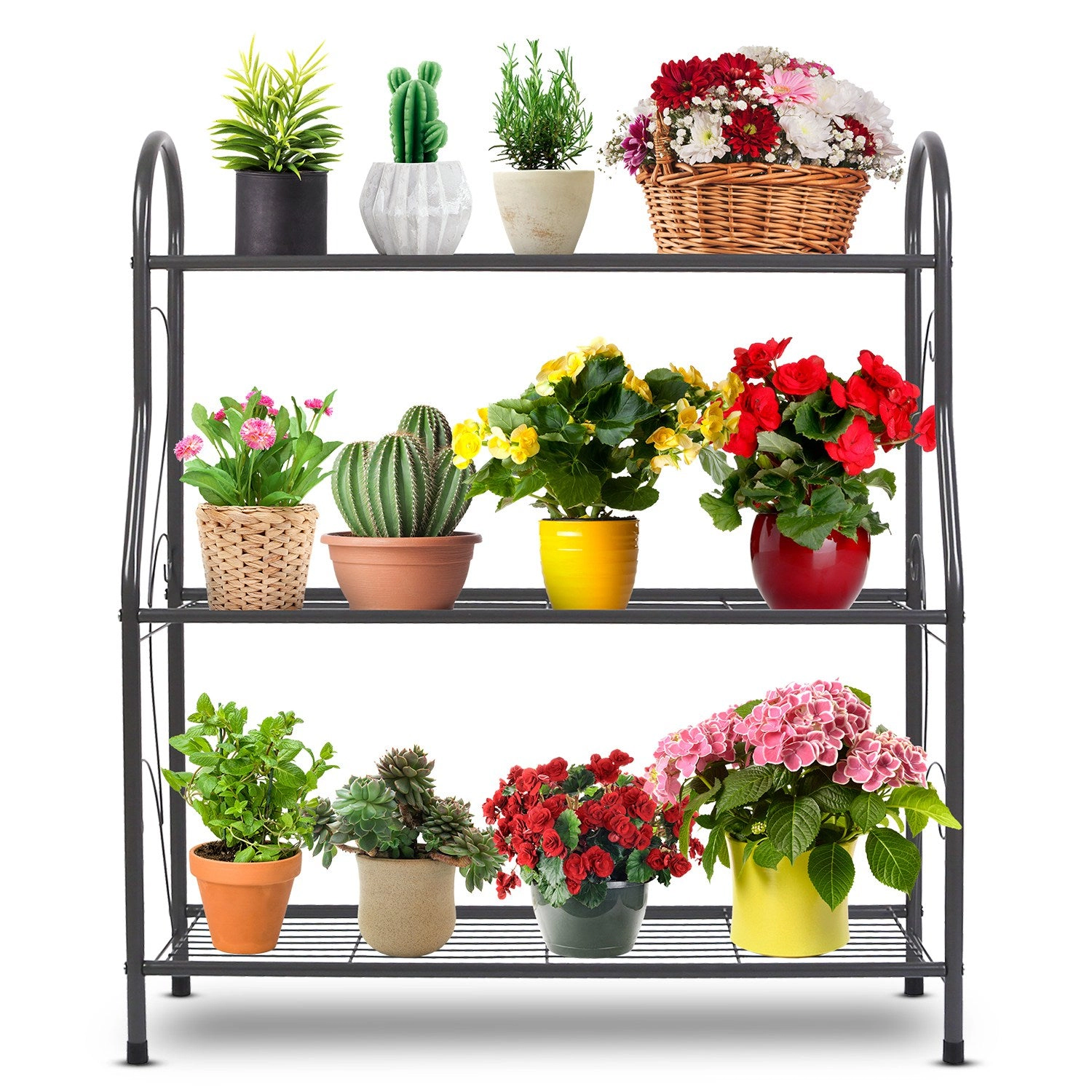 GBruno 3-Tier Metal Plant Stand Shelf Rack