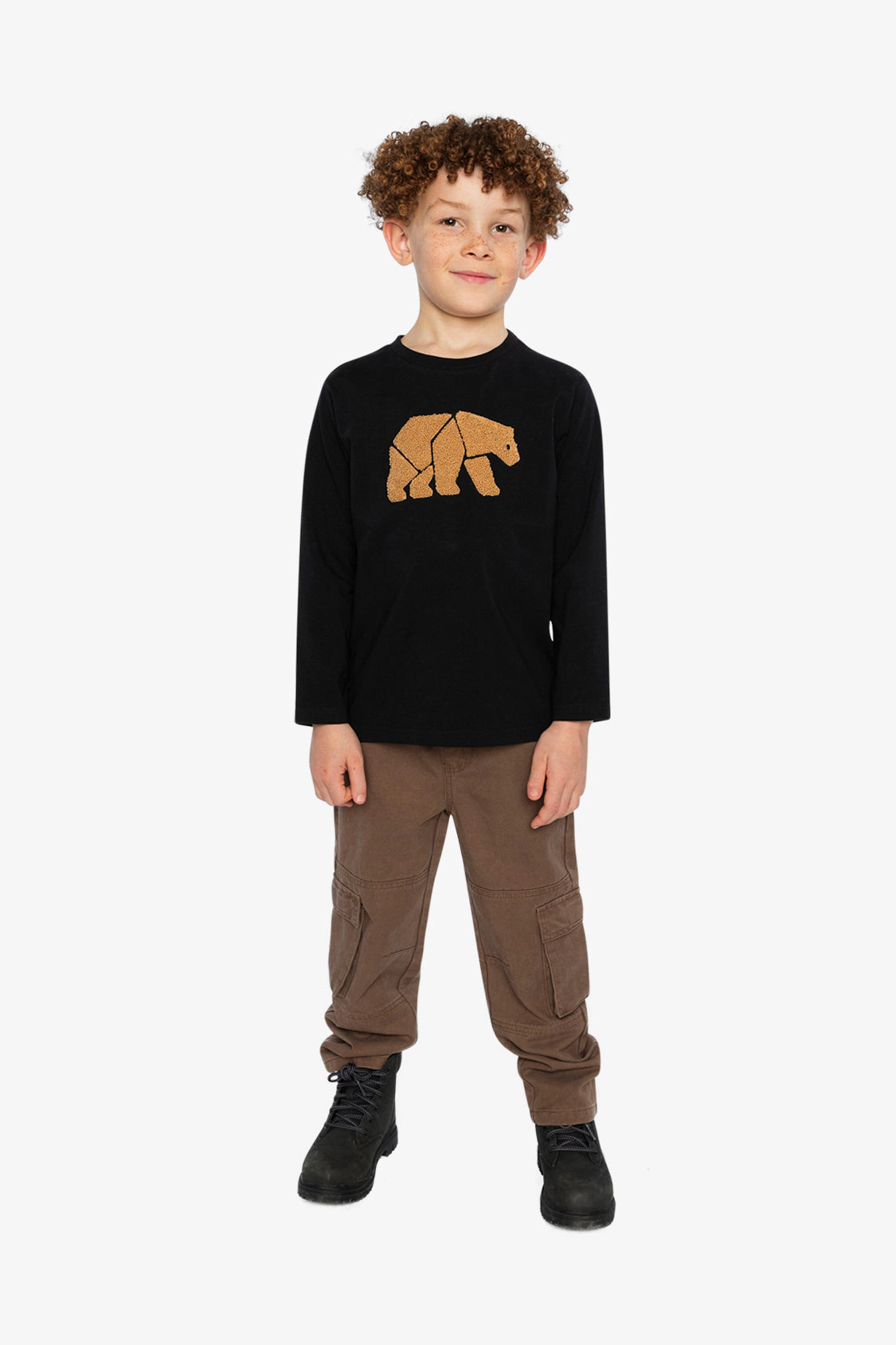 Deux par Boys Bear Graphic Organic Cotton Jersey T-Shirt