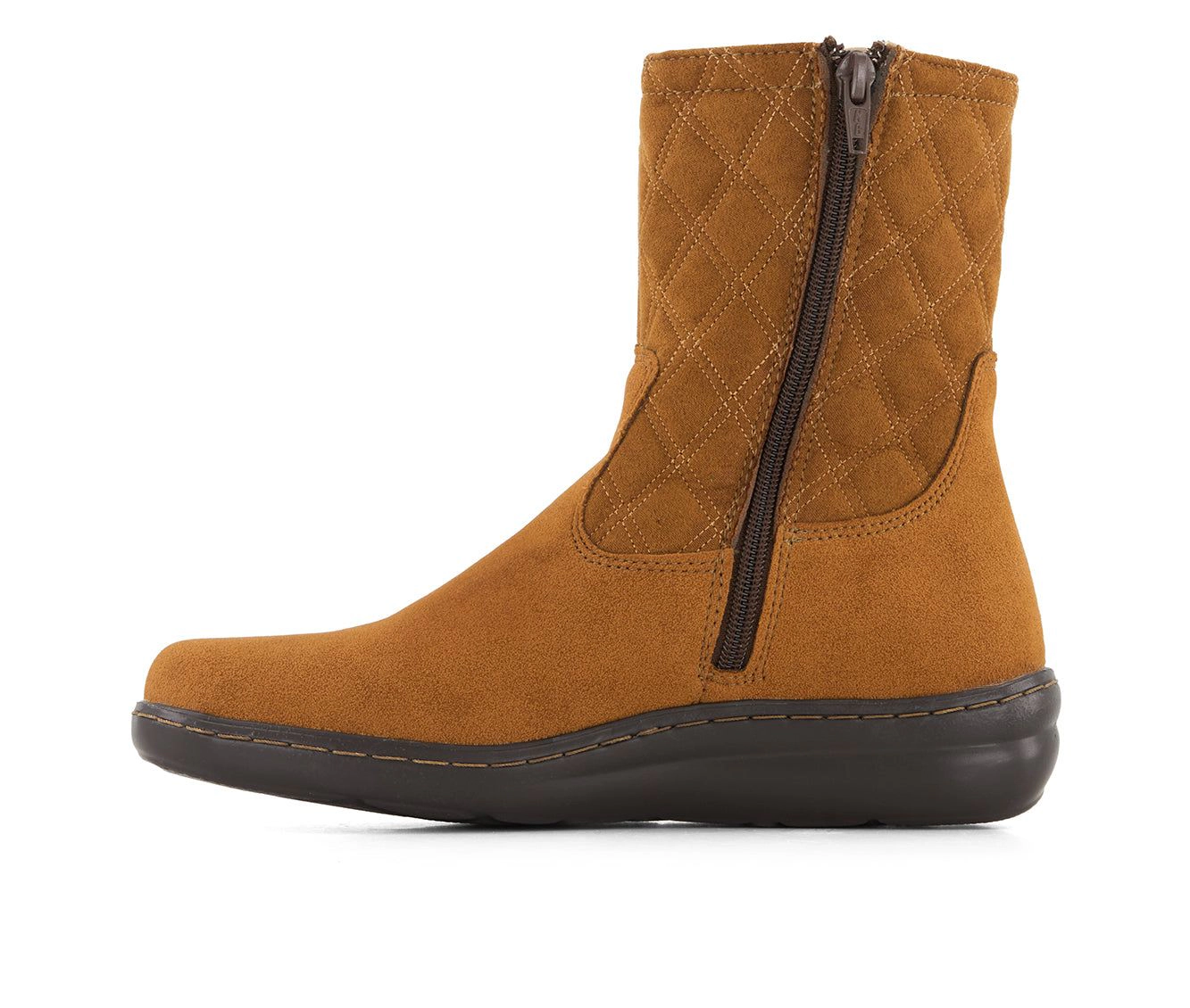 Andrea Womens Peachskin Touch Quilted Boots