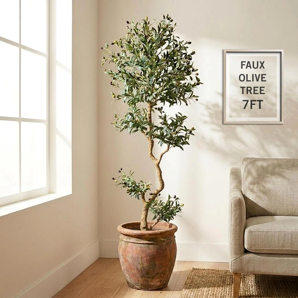 Majestic Crafters Tall Faux Olive Tree Home Decor