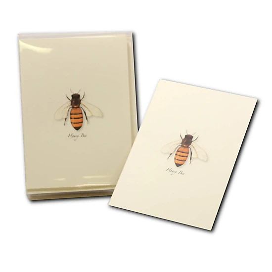 Earth Sky + Water Honey Bee Notecard Set - 8 Blank Recycled Paper Cards ...