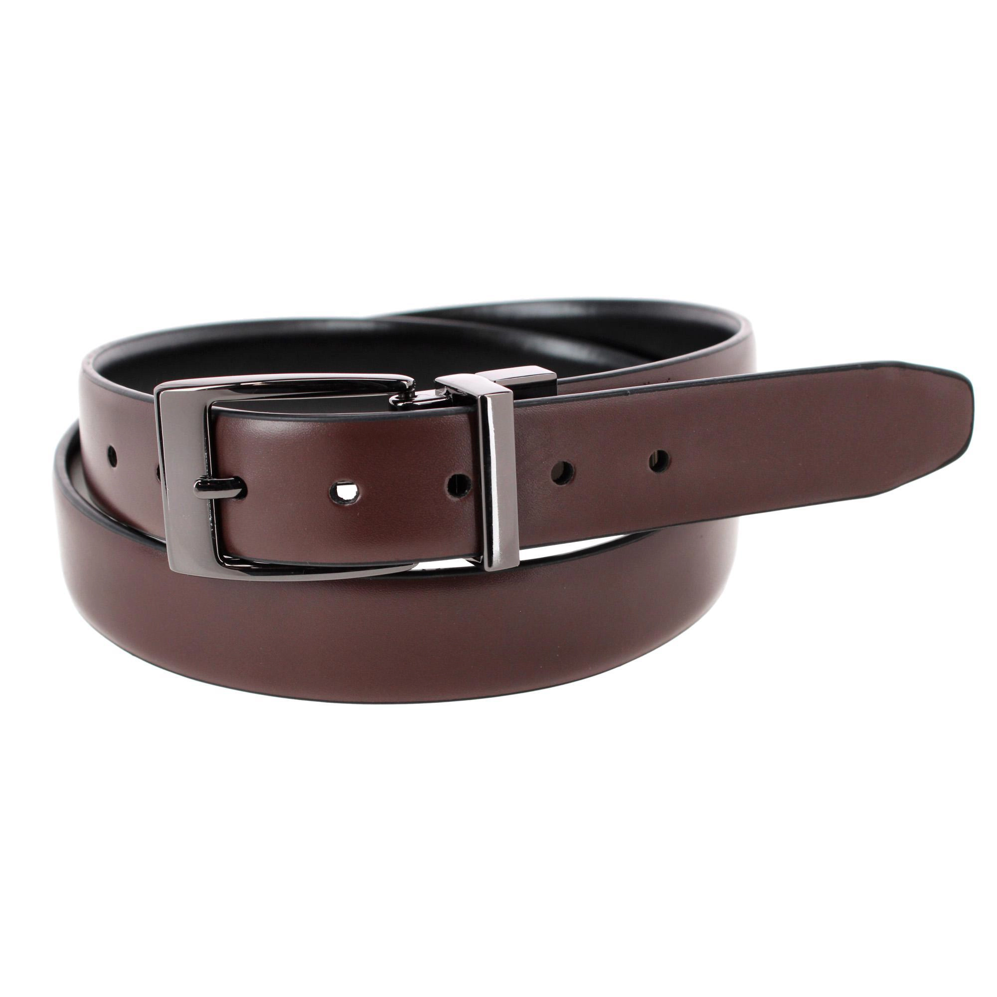 Dickies Boys' Leather Reversible Dress Belt