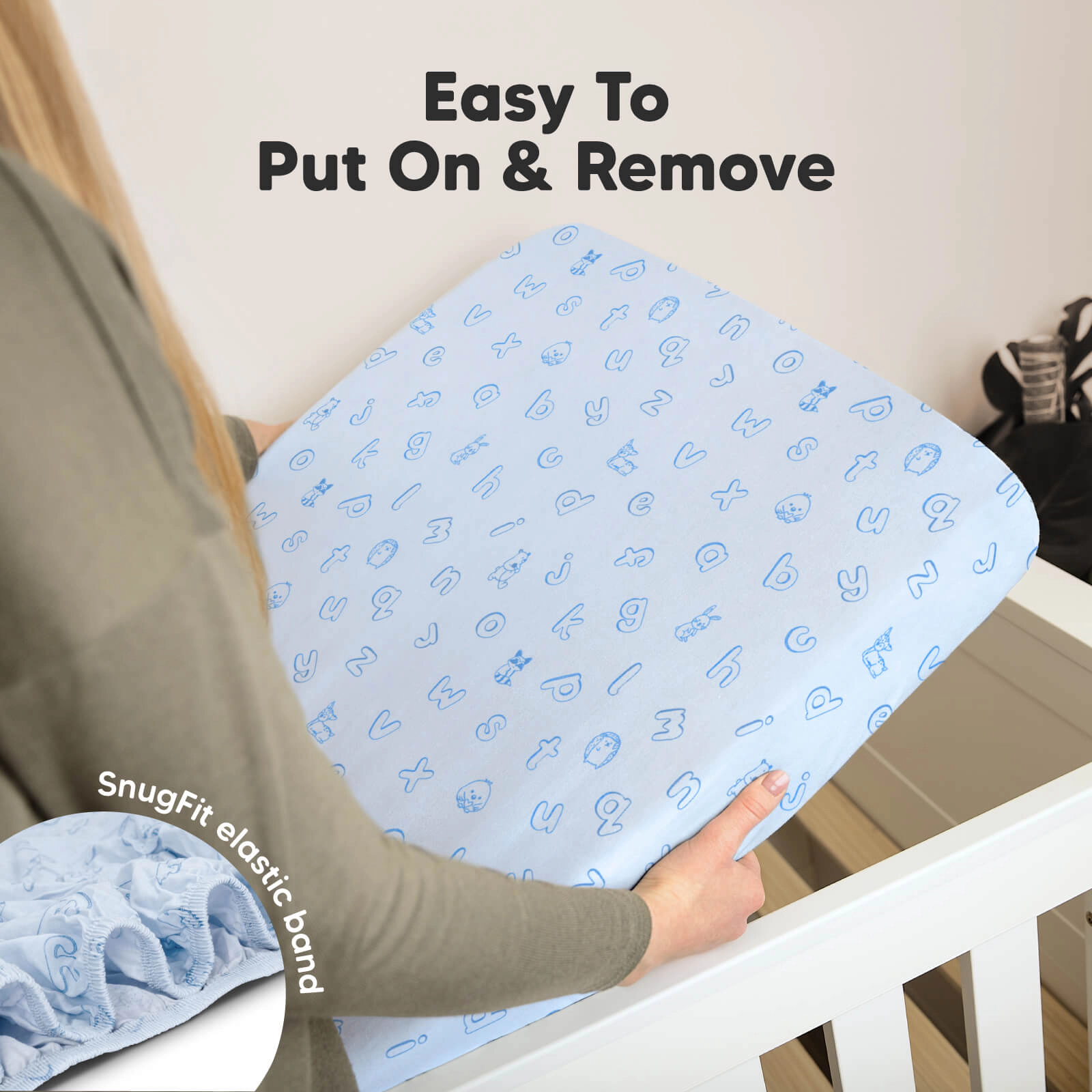 KeaBabies Soothe Fitted Crib Sheet