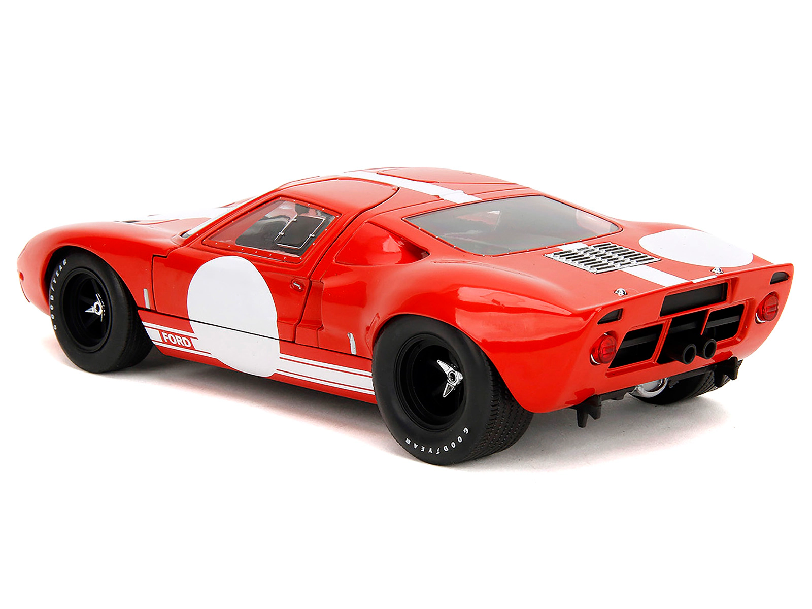 Jada Ford GT40 MK1 Red with White Stripes and Graphics "Pink Slips" Series 1/18 Diecast Model Car by Jada