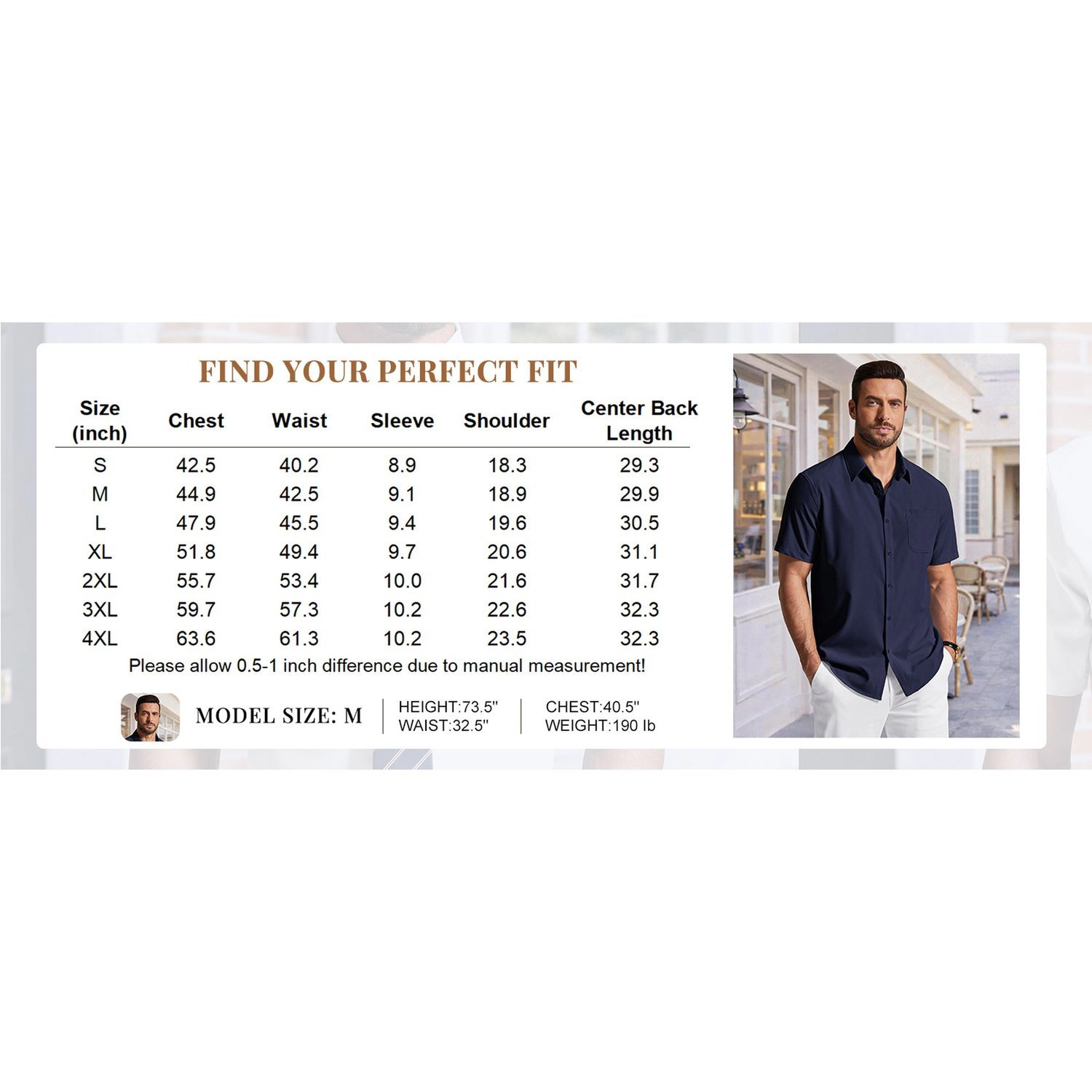 COOFANDY Mens Short Sleeve Button Down Shirt Casual Lapel Collar Pocket  Tops