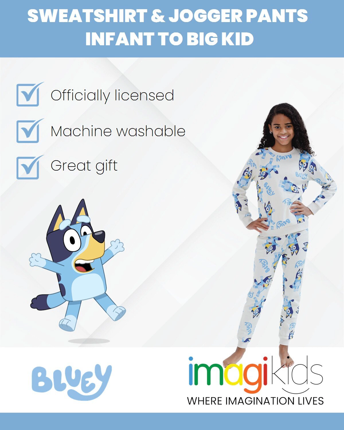 Bluey 2-Piece Fleece Sweatshirt and Pants Set