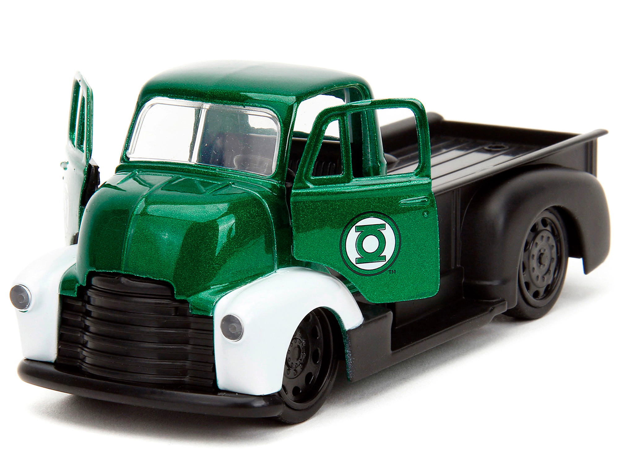 Jada 1952 Chevrolet COE Pickup Truck Green Metallic and Black and Green Lantern Diecast Figure "DC Comics"