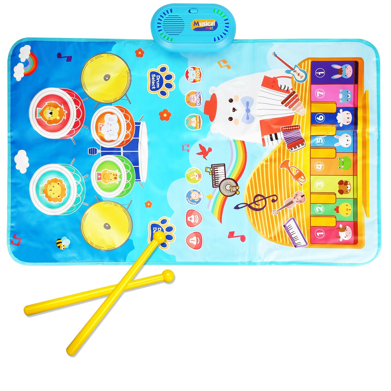 GBruno Kids' Musical Floor Piano Mat With Drums